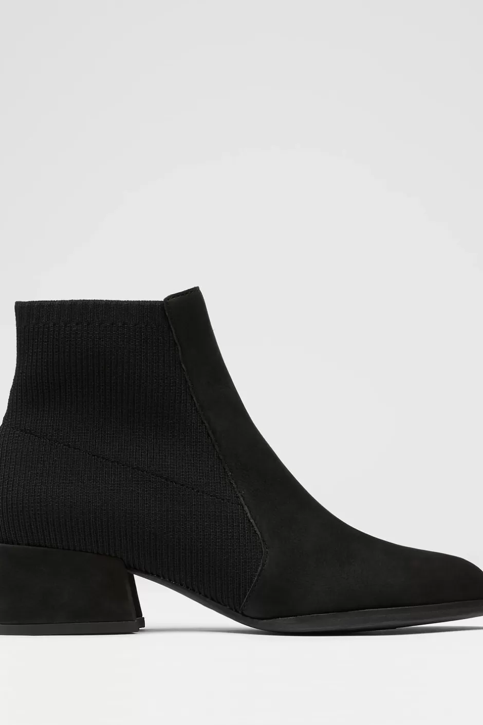 Aesop Tumbled Nubuck And Recycled Stretch Knit Bootie-EILEEN FISHER Best Sale