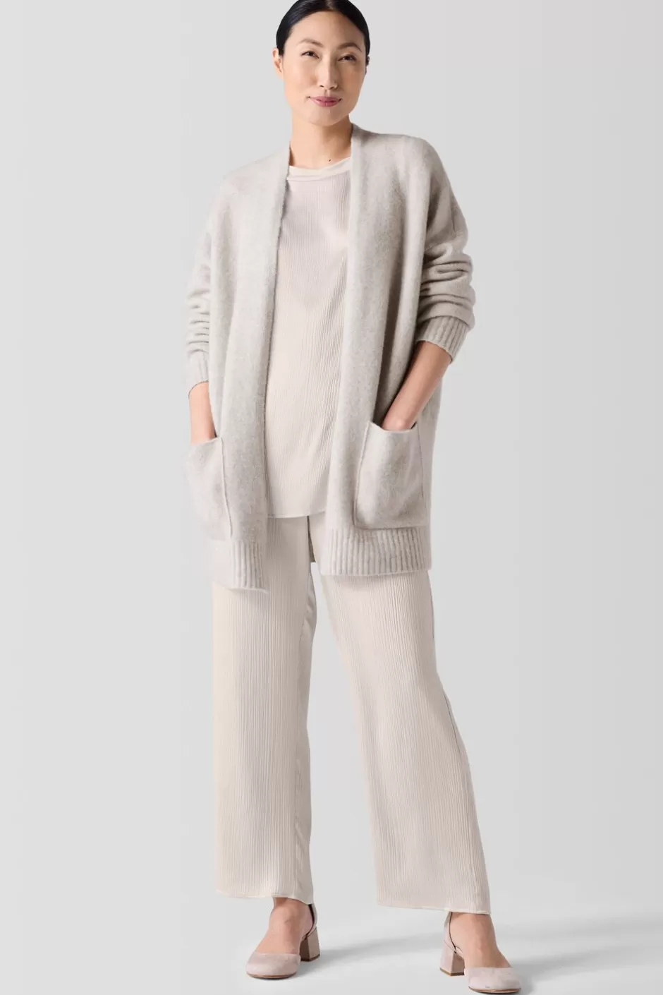 Cashmere Silk Bliss LongCardigan-EILEEN FISHER Clearance