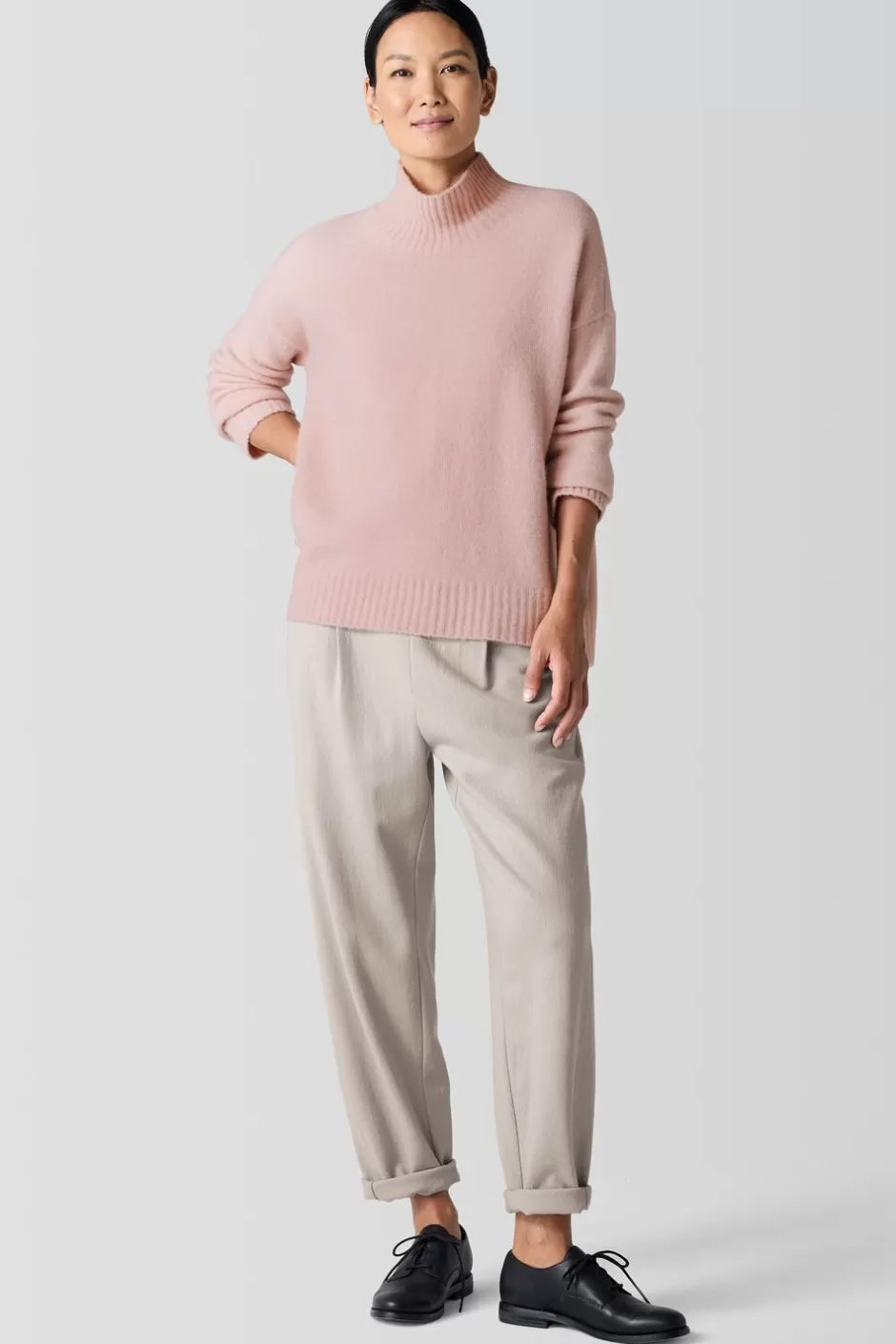 Cashmere Silk Bliss Turtleneck Box-Top-EILEEN FISHER Store