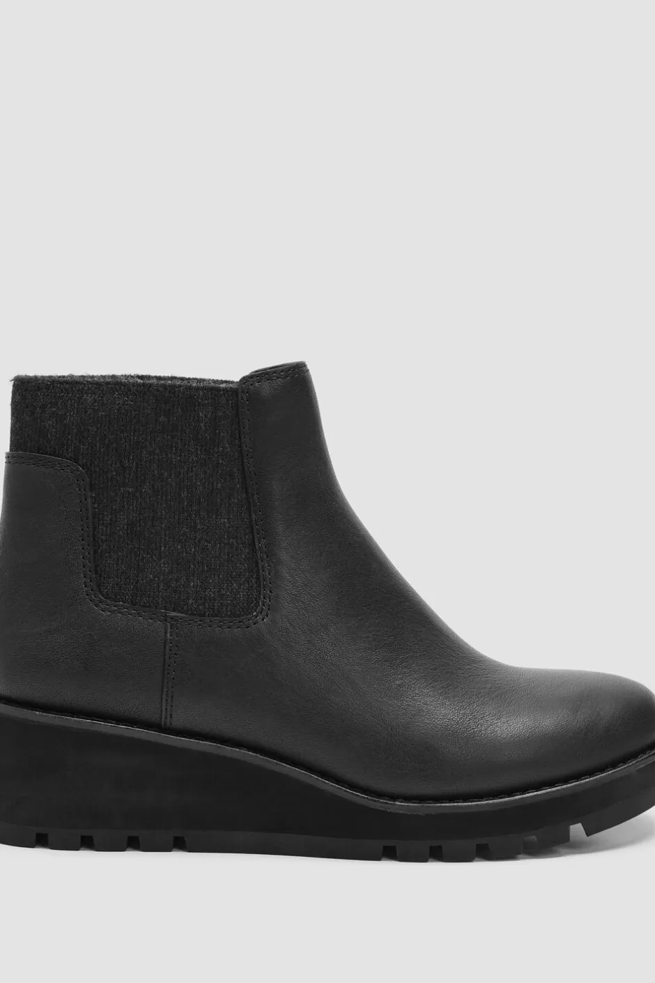 Chelsea Wedge Washed Leather Bootie-EILEEN FISHER New