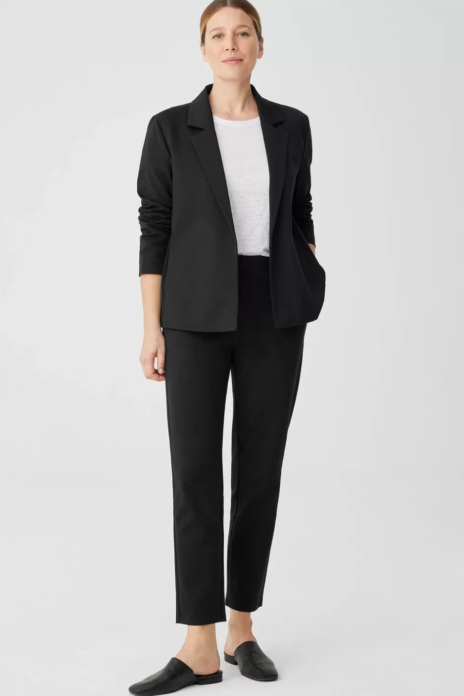 Cotton Blend Ponte Blazer-EILEEN FISHER Cheap