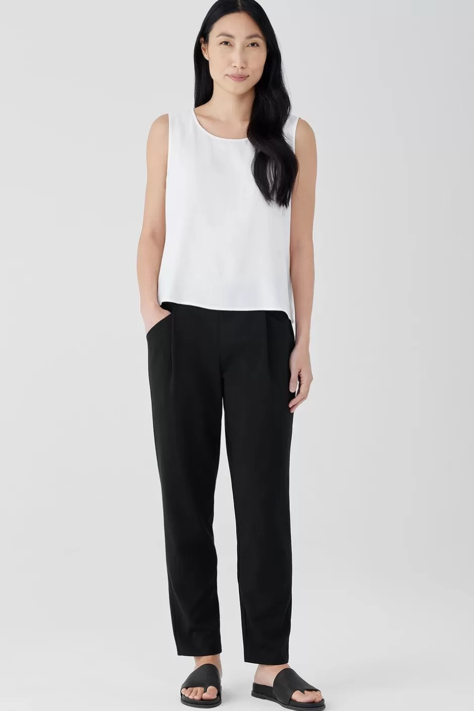 Cotton Blend Ponte Carrot Pant-EILEEN FISHER Best