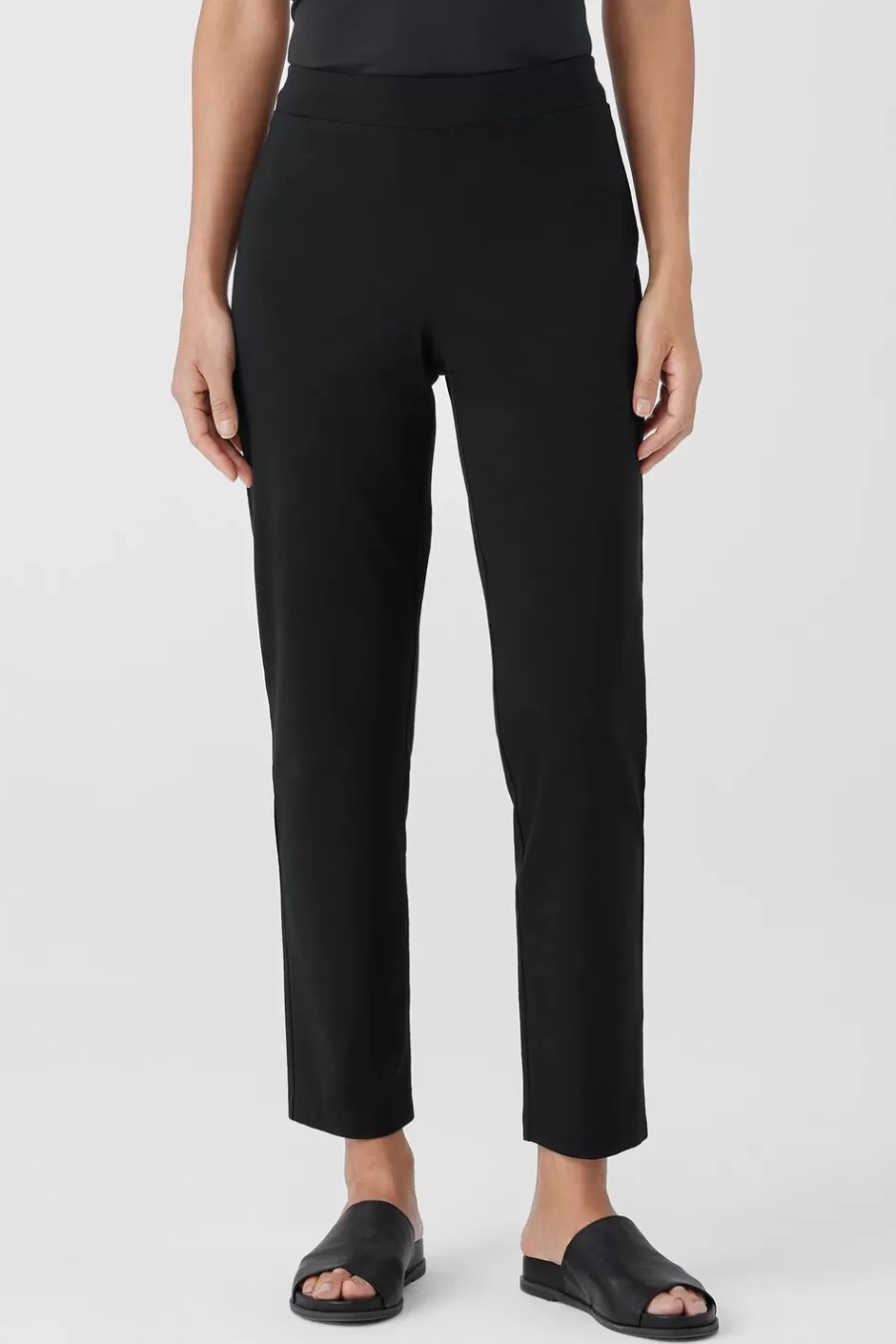 Cotton Blend Ponte Slim Pant-EILEEN FISHER Clearance