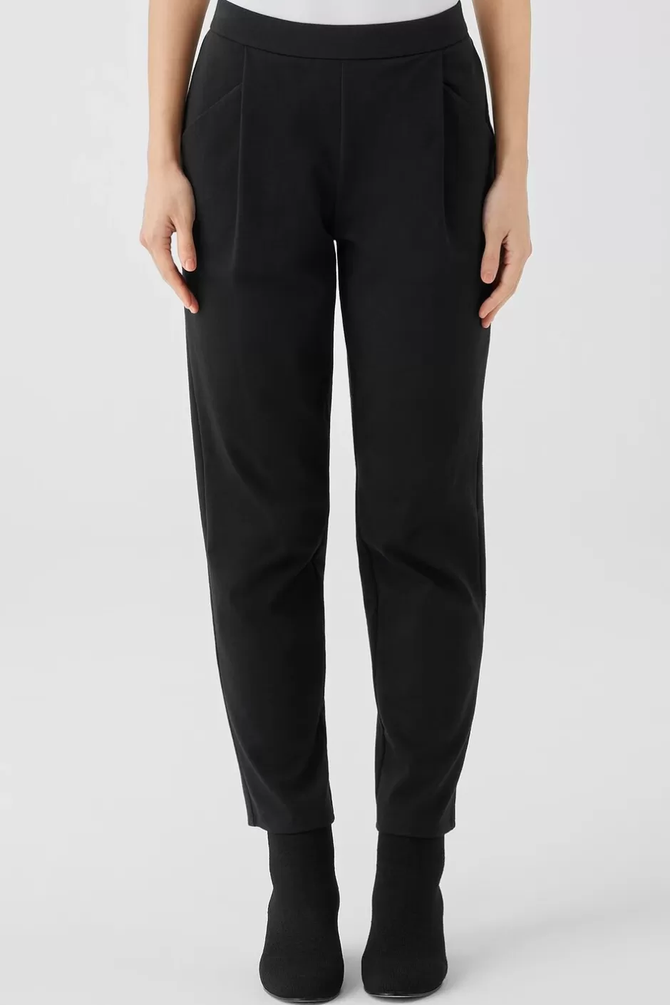 Cotton Blend Ponte Tapered Pant-EILEEN FISHER Outlet