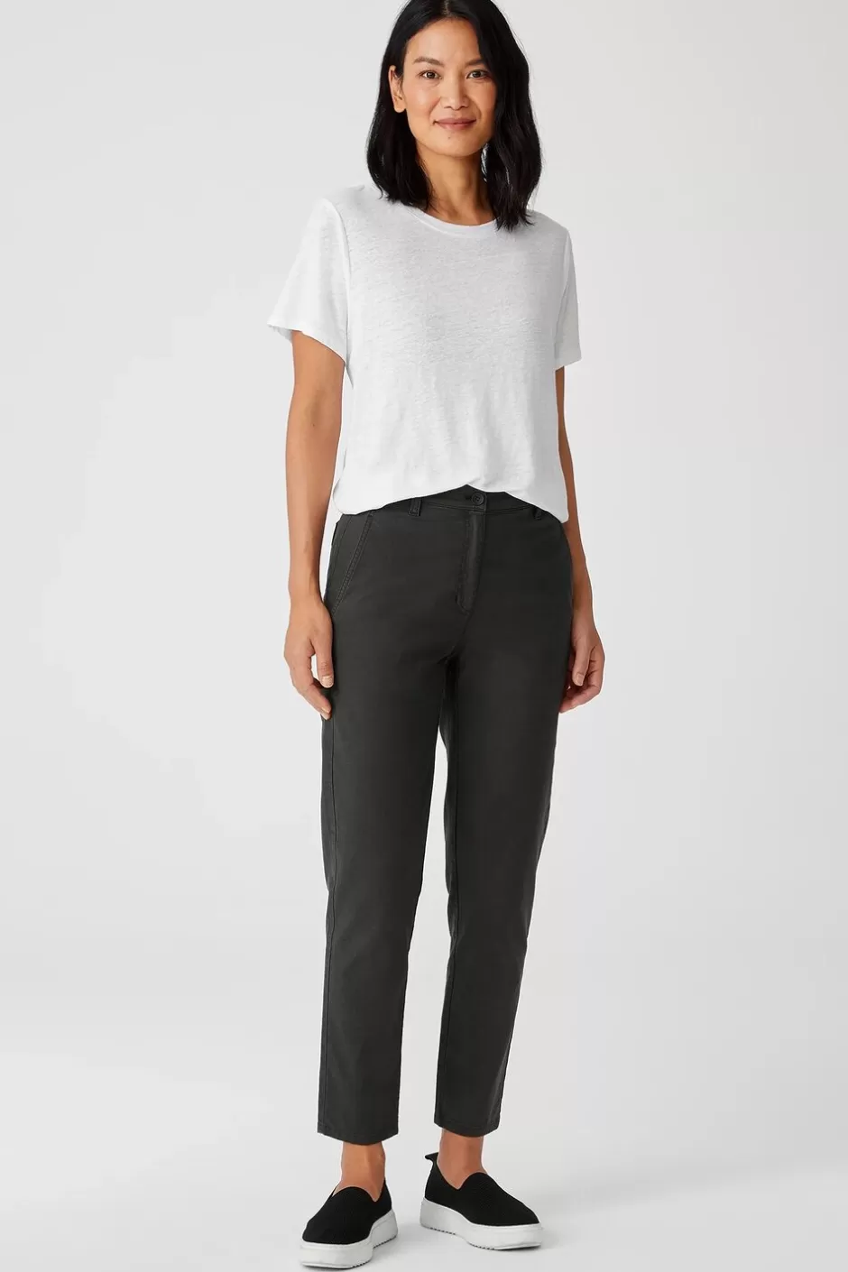 Cotton Hemp Tapered Pant-EILEEN FISHER Best Sale