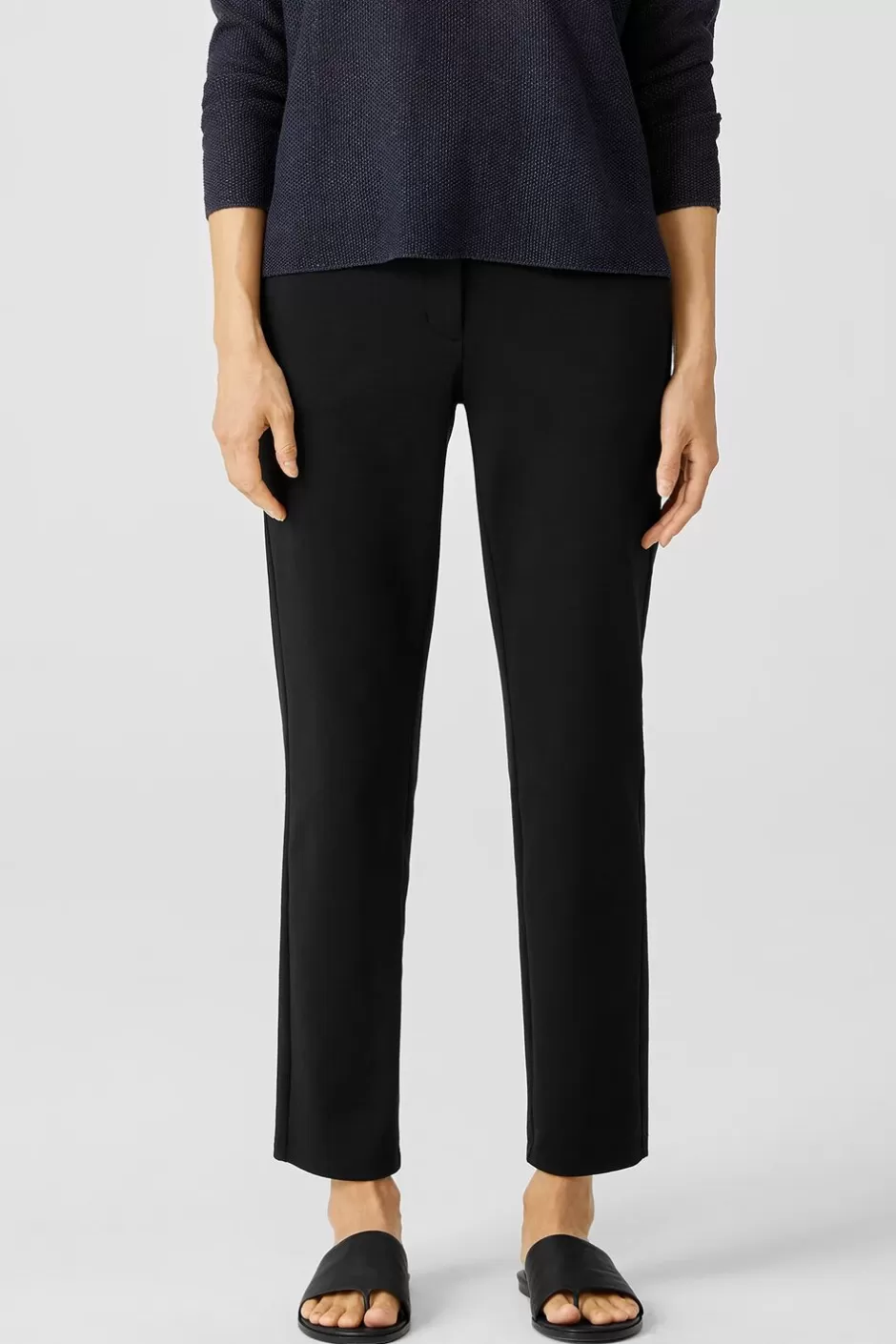 Cotton Ponte Slim Pant-EILEEN FISHER Best