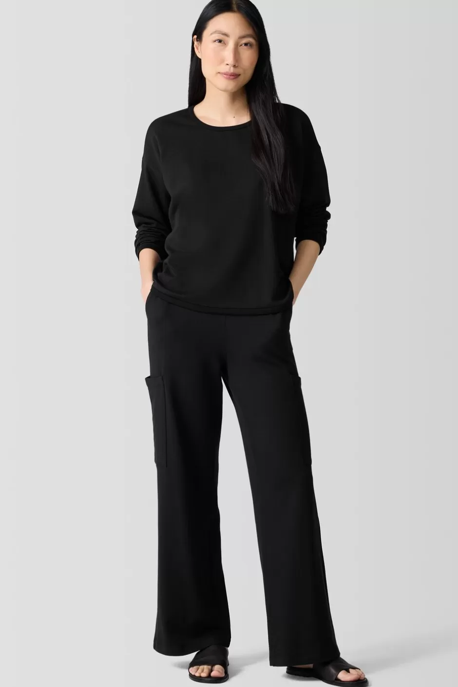 Cozy Brushed Terry Hug Cargo Pant-EILEEN FISHER Best