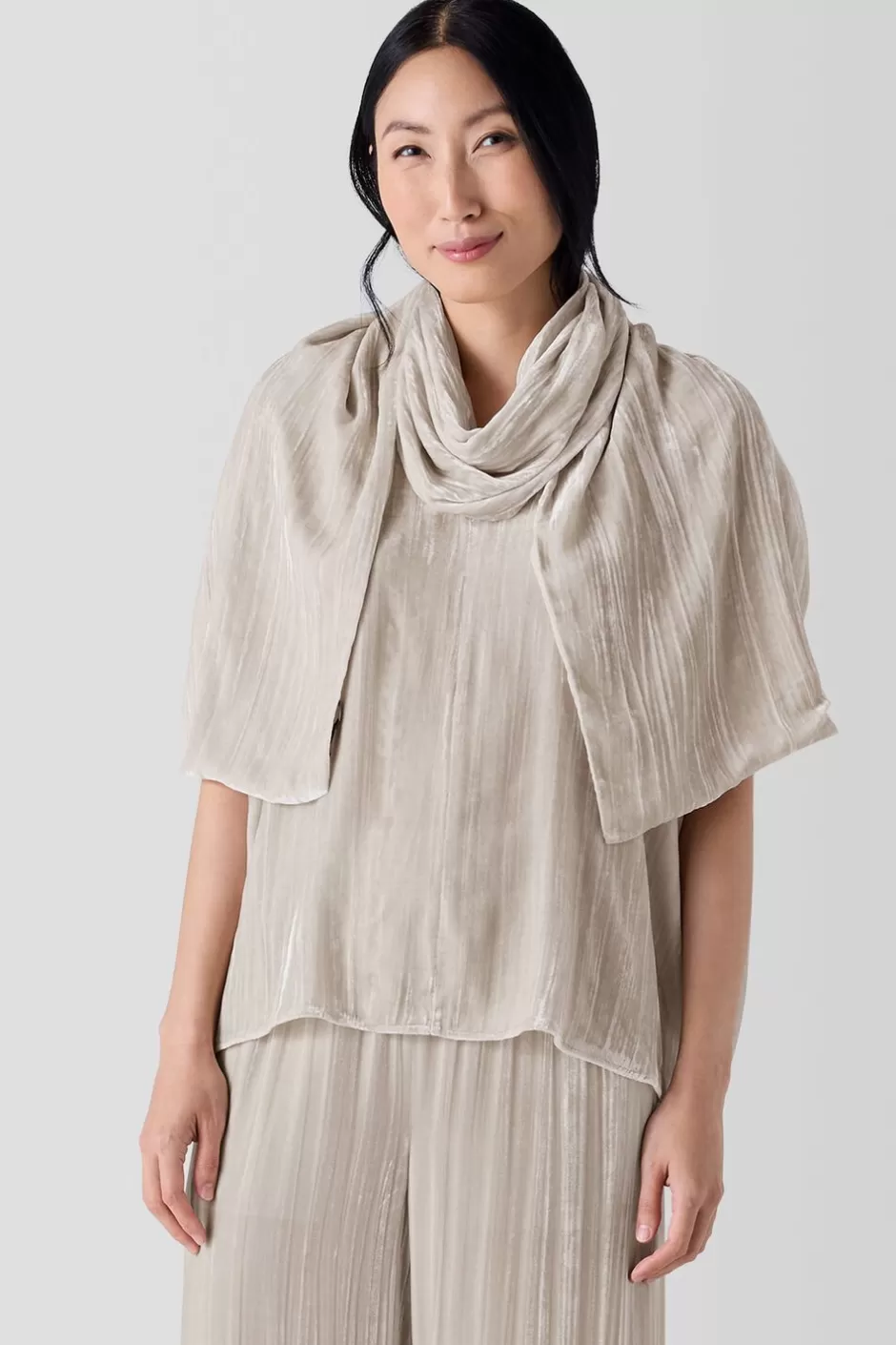 Crushed Velvet Scarf-EILEEN FISHER Sale