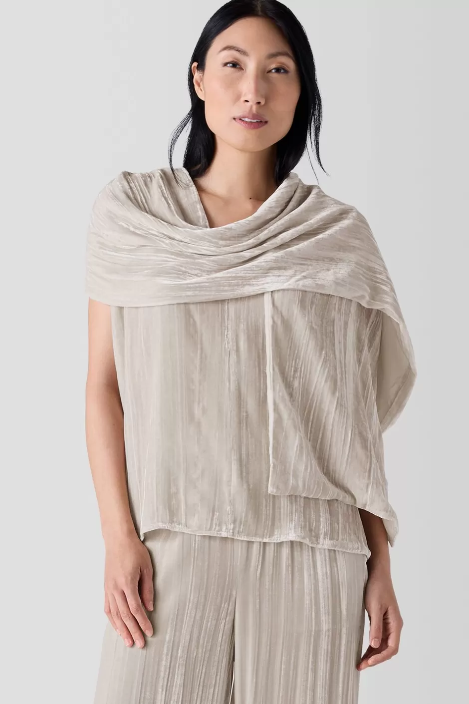 Crushed Velvet Scarf-EILEEN FISHER Sale