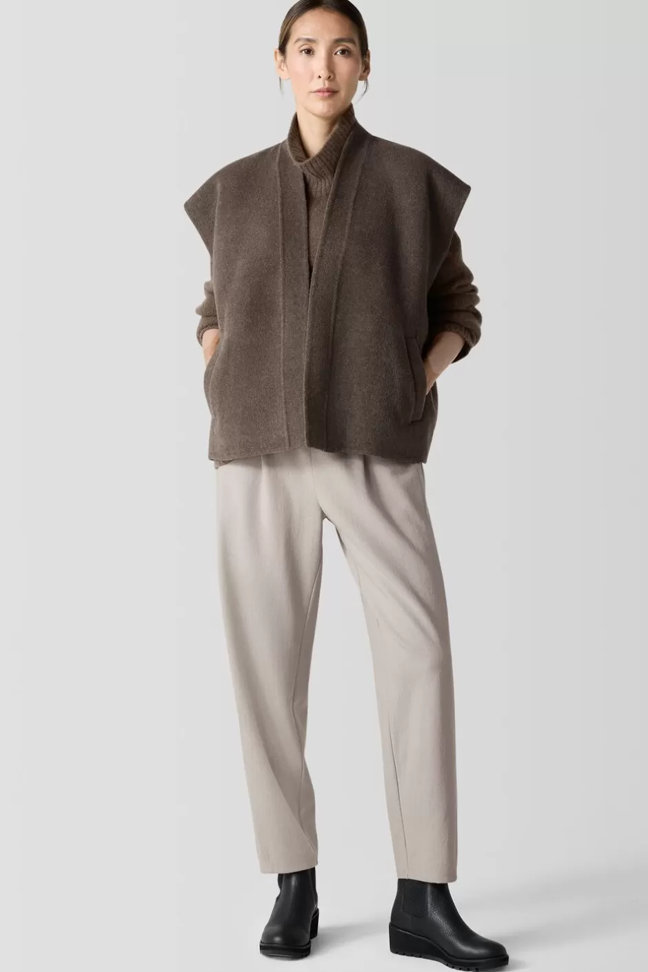 Doubleface Wool Cloud Vest-EILEEN FISHER Online