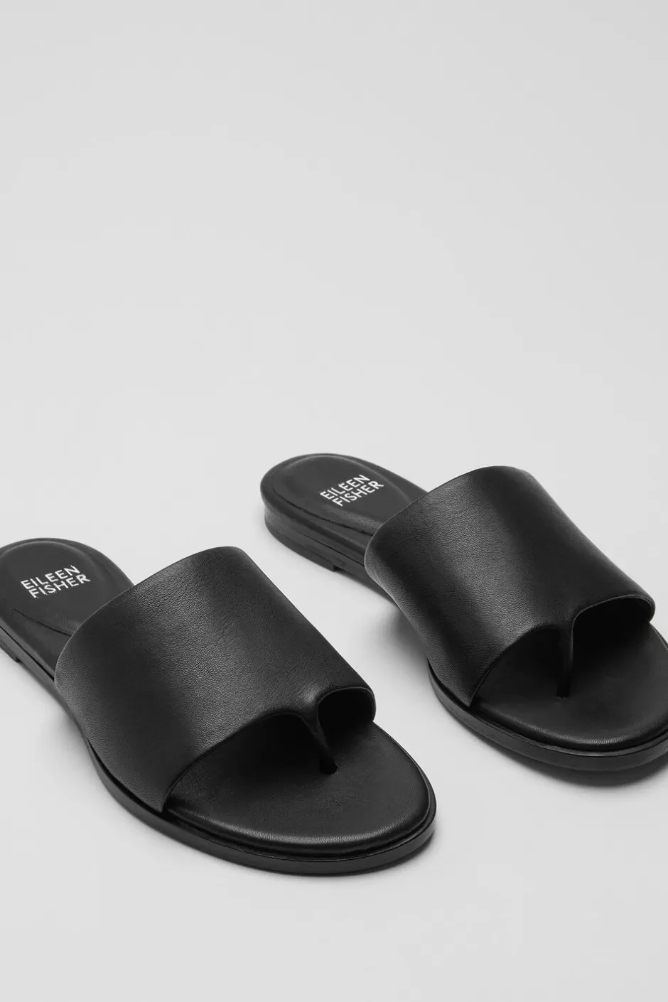 Edge Leather Slide Sandal-EILEEN FISHER Outlet