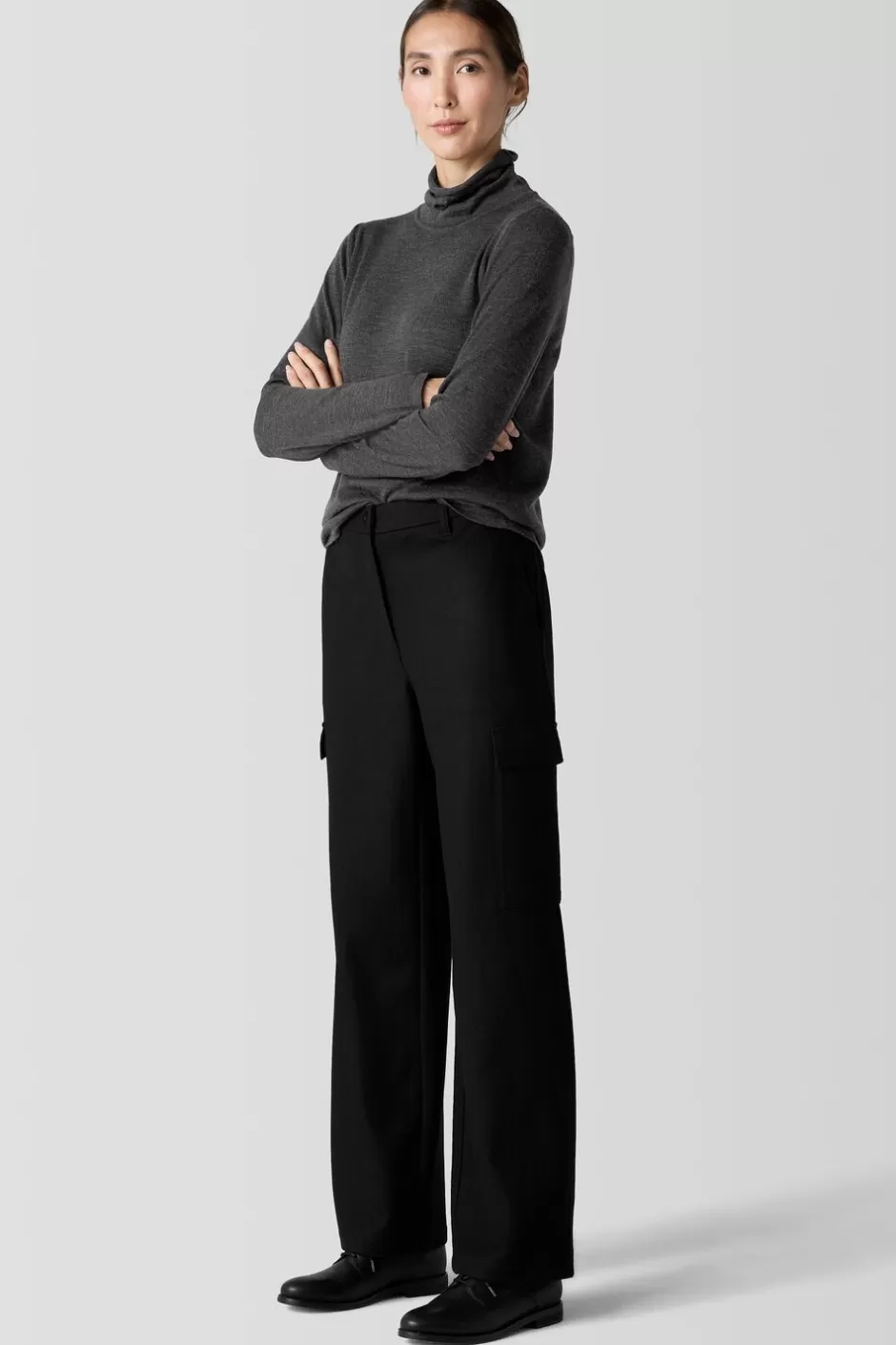 Felted Wool Jersey Cargo Pant In Regenerative Wool-EILEEN FISHER Hot