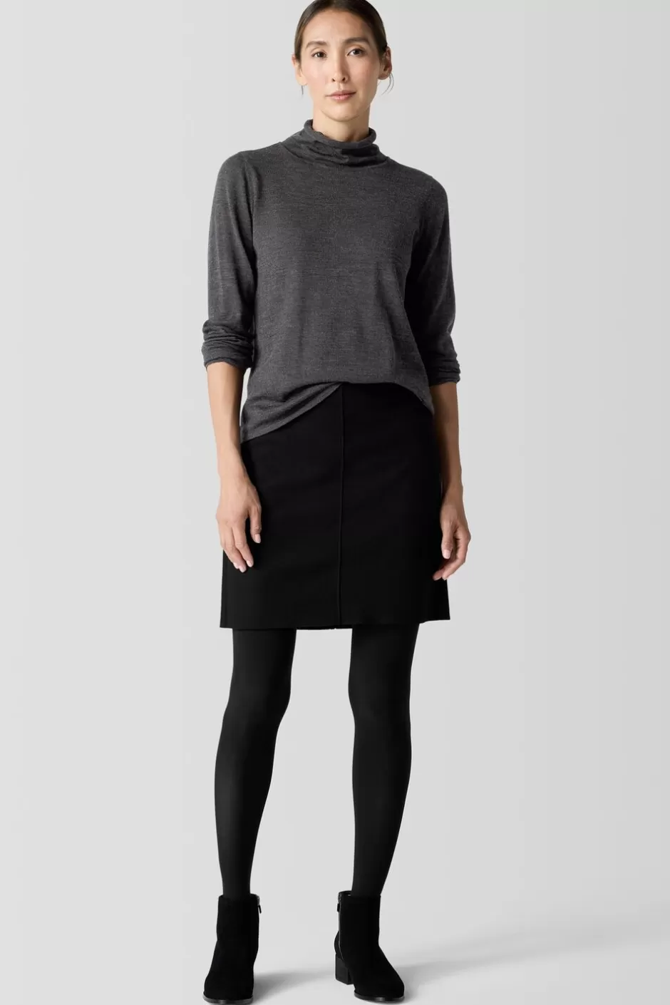 Felted Wool Jersey Mini Skirt In Regenerative Wool-EILEEN FISHER Flash Sale