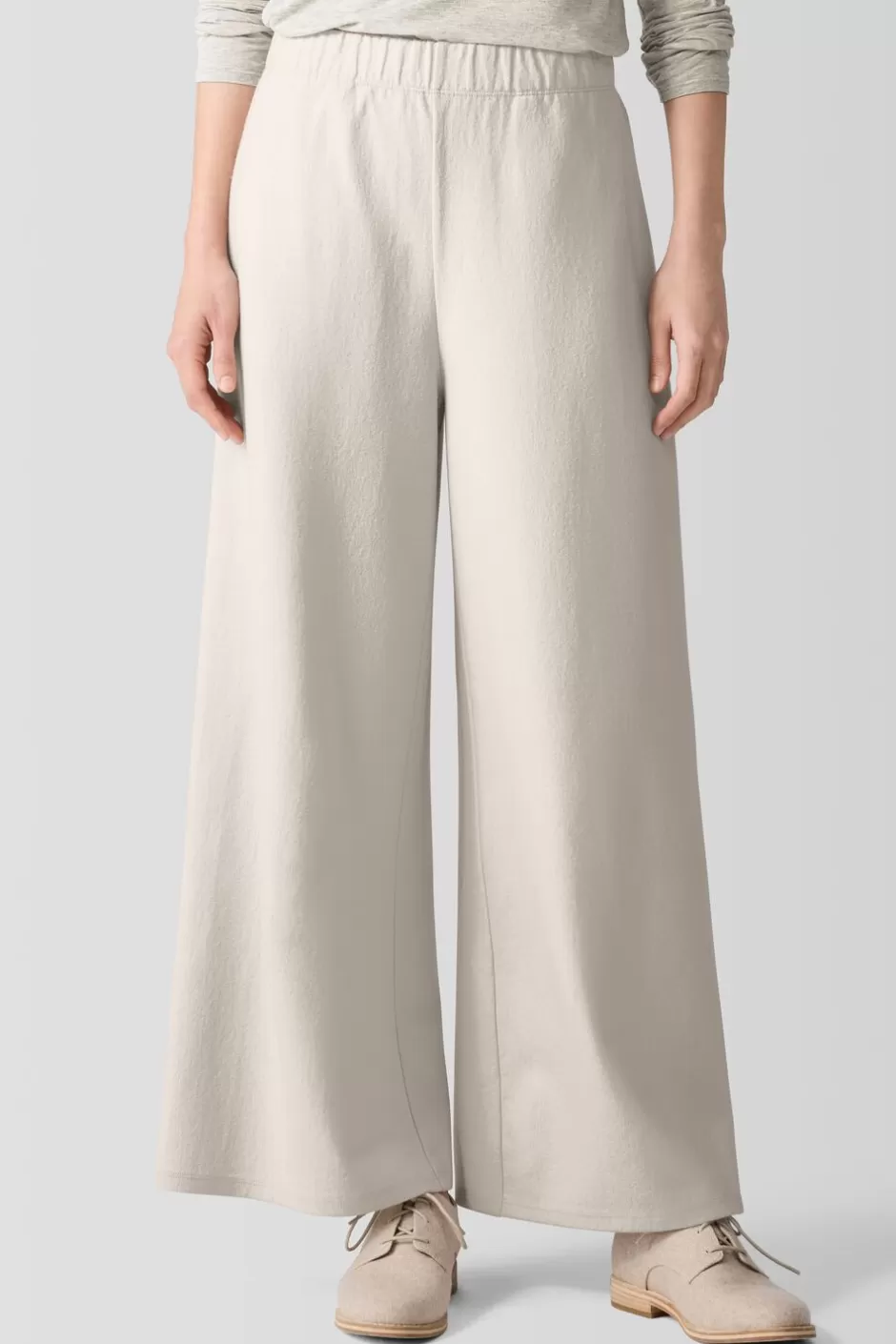 Felted Wool Jersey Wide-Leg Pant In Regenerative Wool-EILEEN FISHER Sale