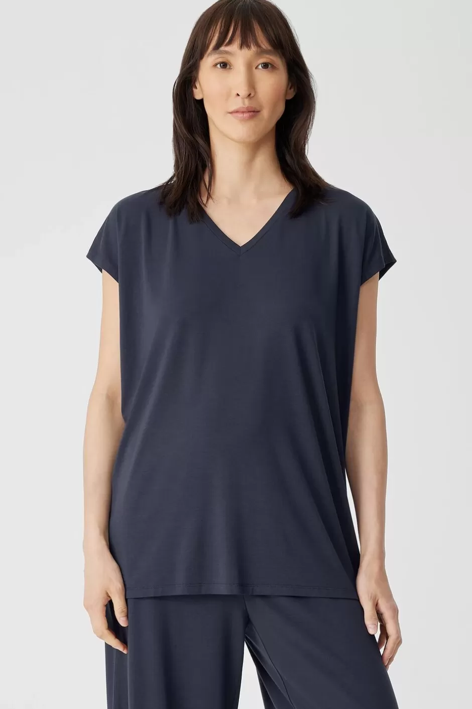 Fine Jersey Square Top-EILEEN FISHER Cheap