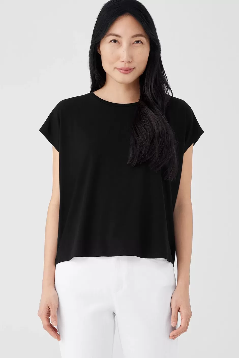 Fine Jersey Square Top-EILEEN FISHER Cheap