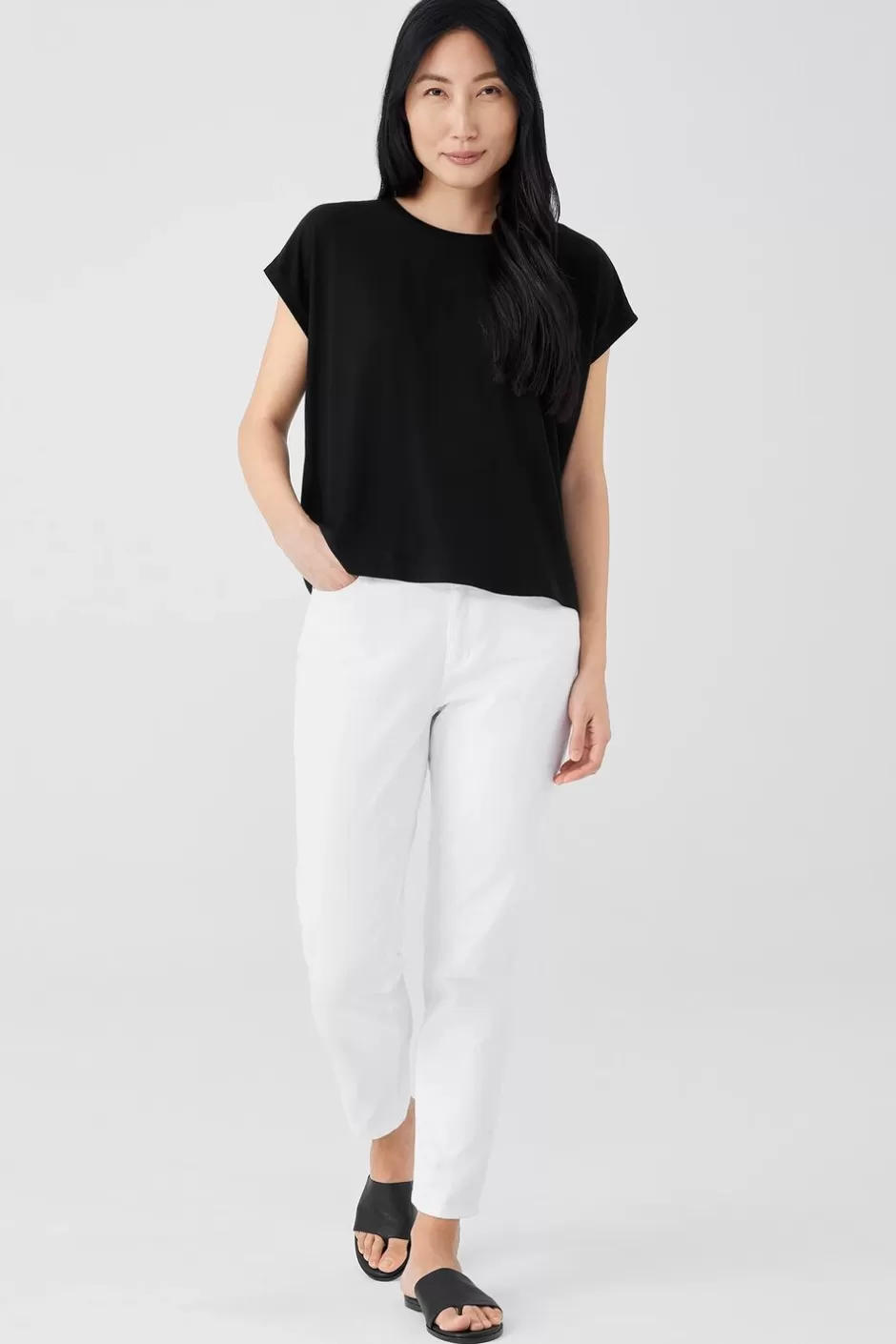 Fine Jersey Square Top-EILEEN FISHER Cheap