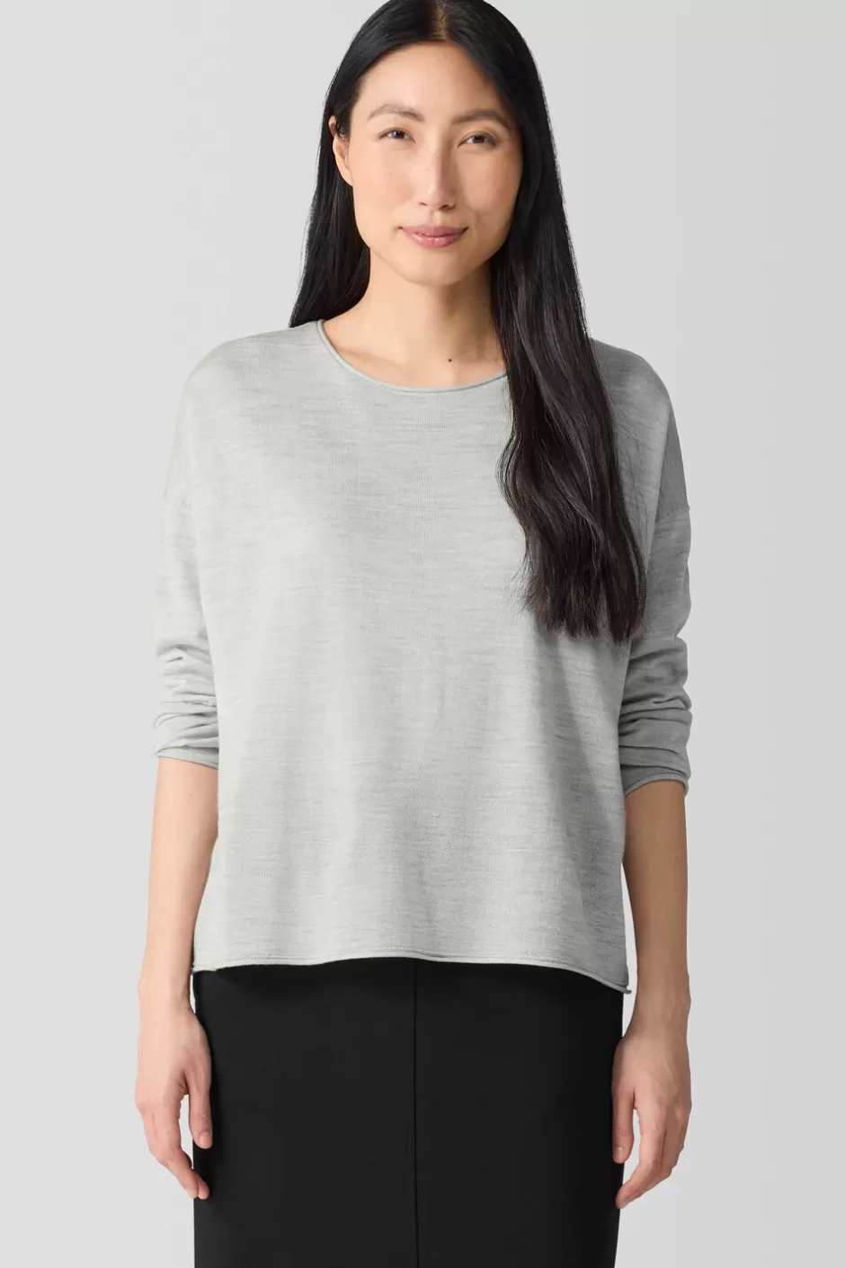 Fine Merino Box-Top In Regenerative Wool-EILEEN FISHER Best