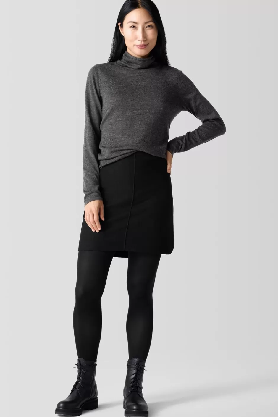 Fine Merino Turtleneck Top InRegenerative Wool-EILEEN FISHER Shop