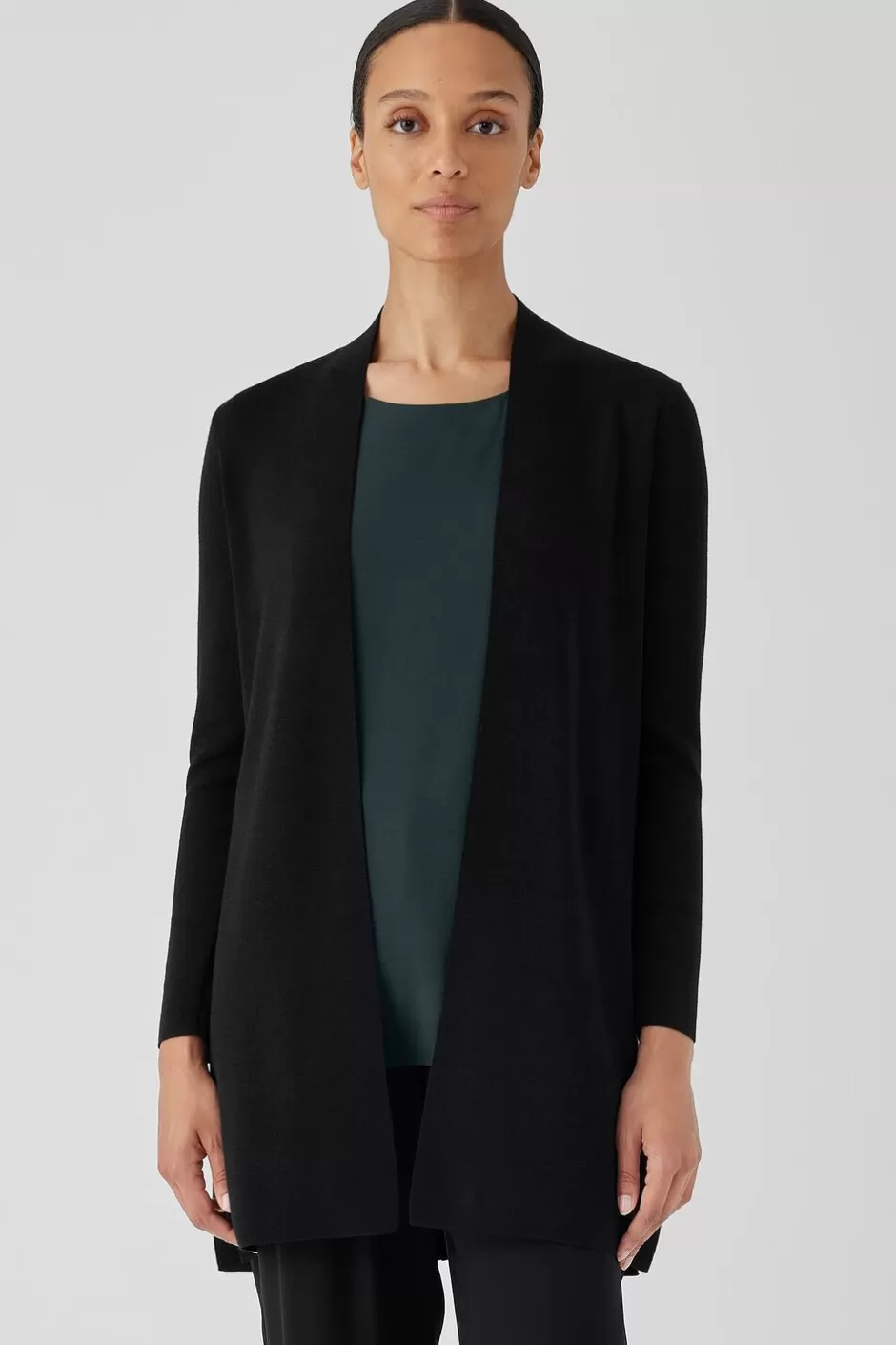 Fine MerinoCardigan In Regenerative Wool-EILEEN FISHER New