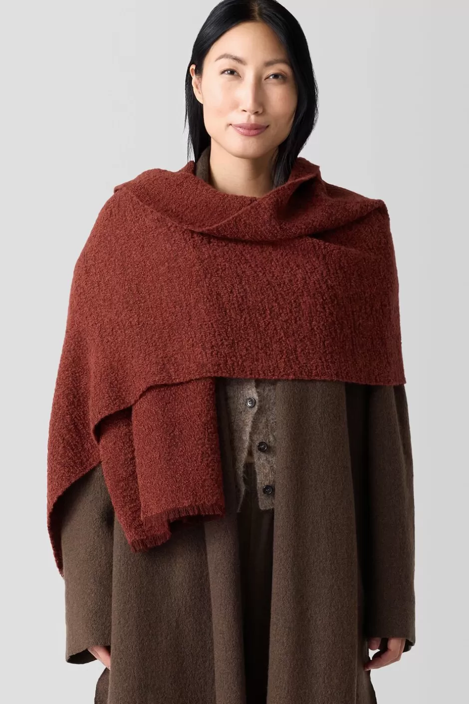 Fluffy Boucle Scarf-EILEEN FISHER Flash Sale