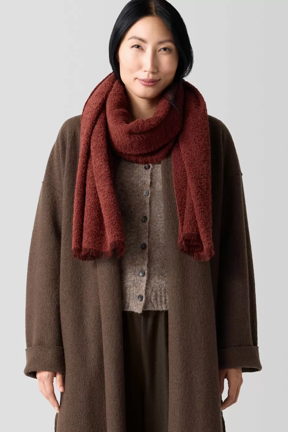 Fluffy Boucle Scarf-EILEEN FISHER Flash Sale