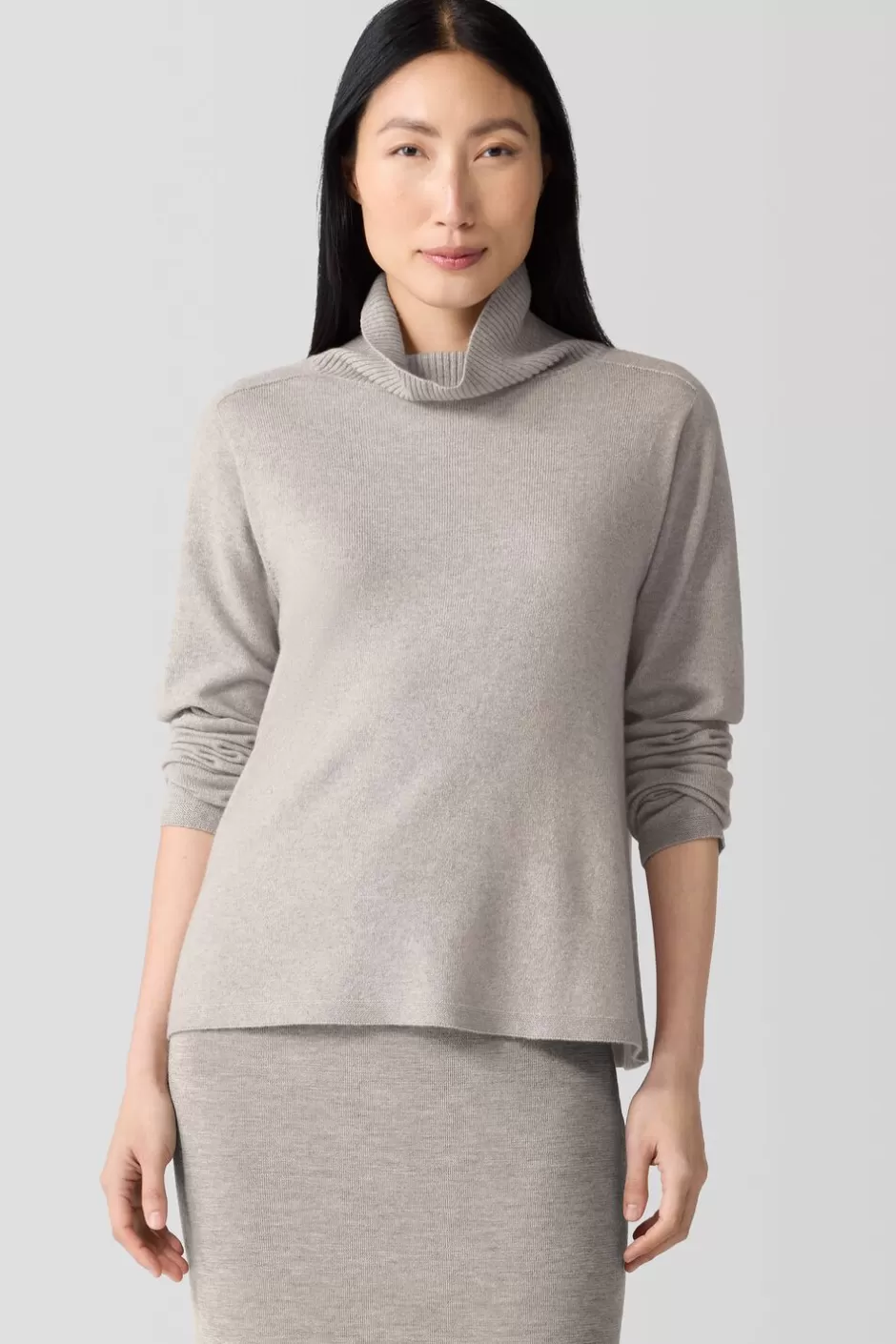 Italian Cashmere Turtleneck Top-EILEEN FISHER Clearance