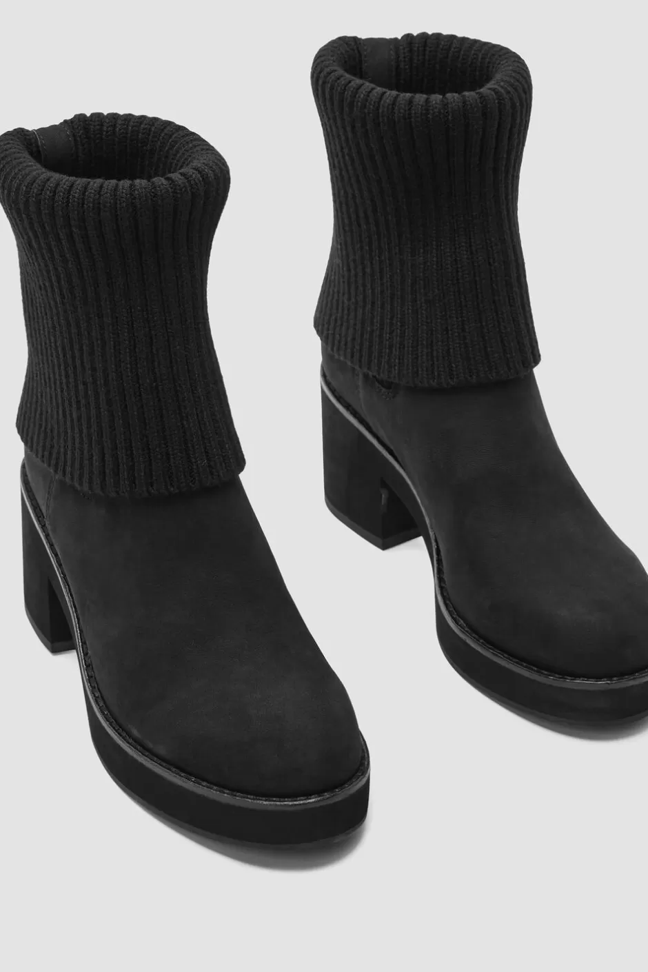 Jala Tumbled Nubuck Platform Boot-EILEEN FISHER New