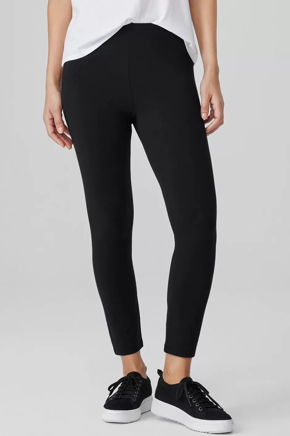 Lightweight Cotton Stretch Jersey Leggings-EILEEN FISHER Best