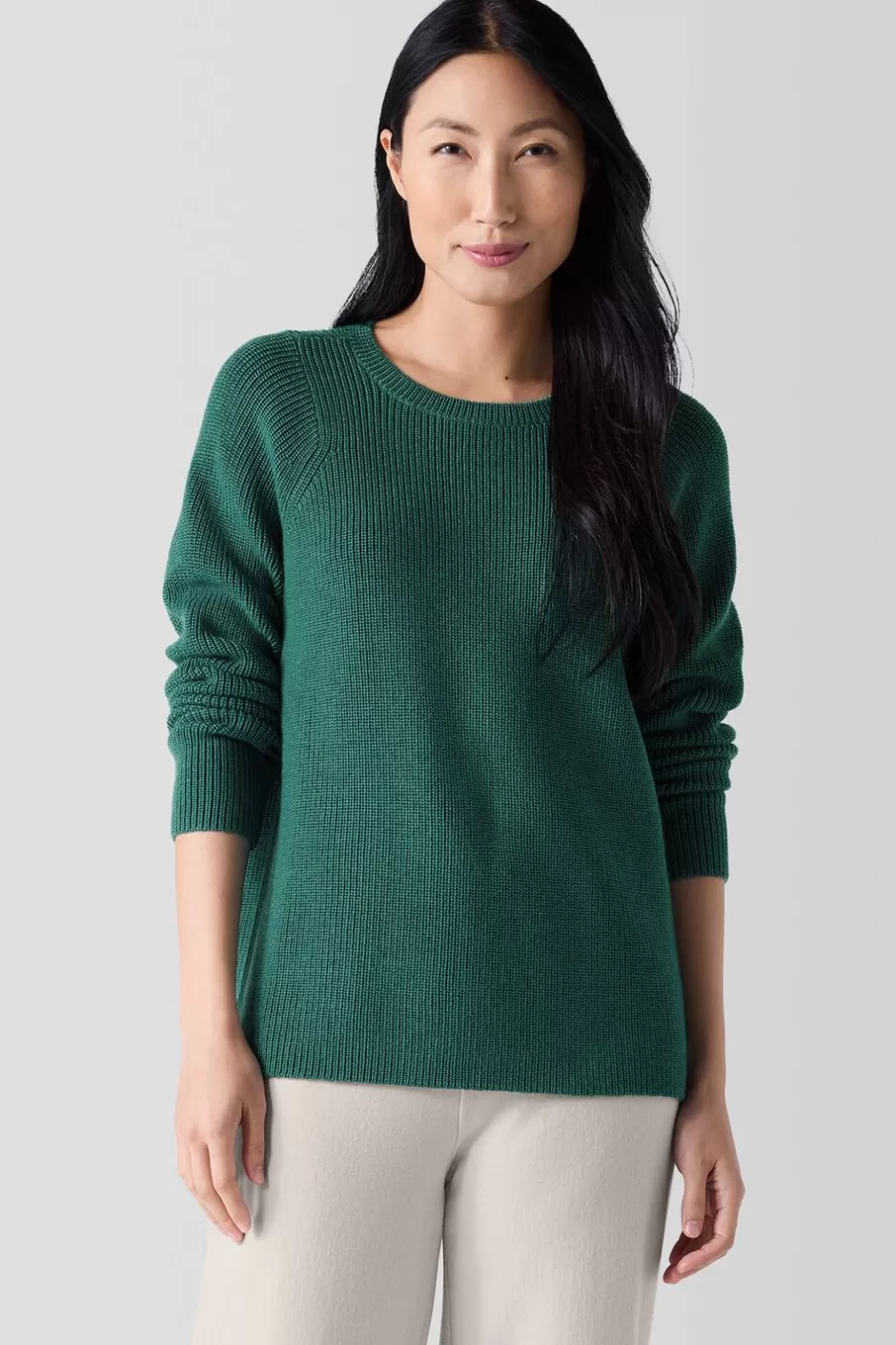 Merino Crew Neck Top In Regenerative Wool-EILEEN FISHER Best Sale