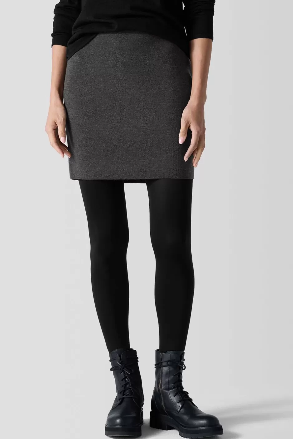 Merino Mini Skirt In Regenerative Wool-EILEEN FISHER Outlet