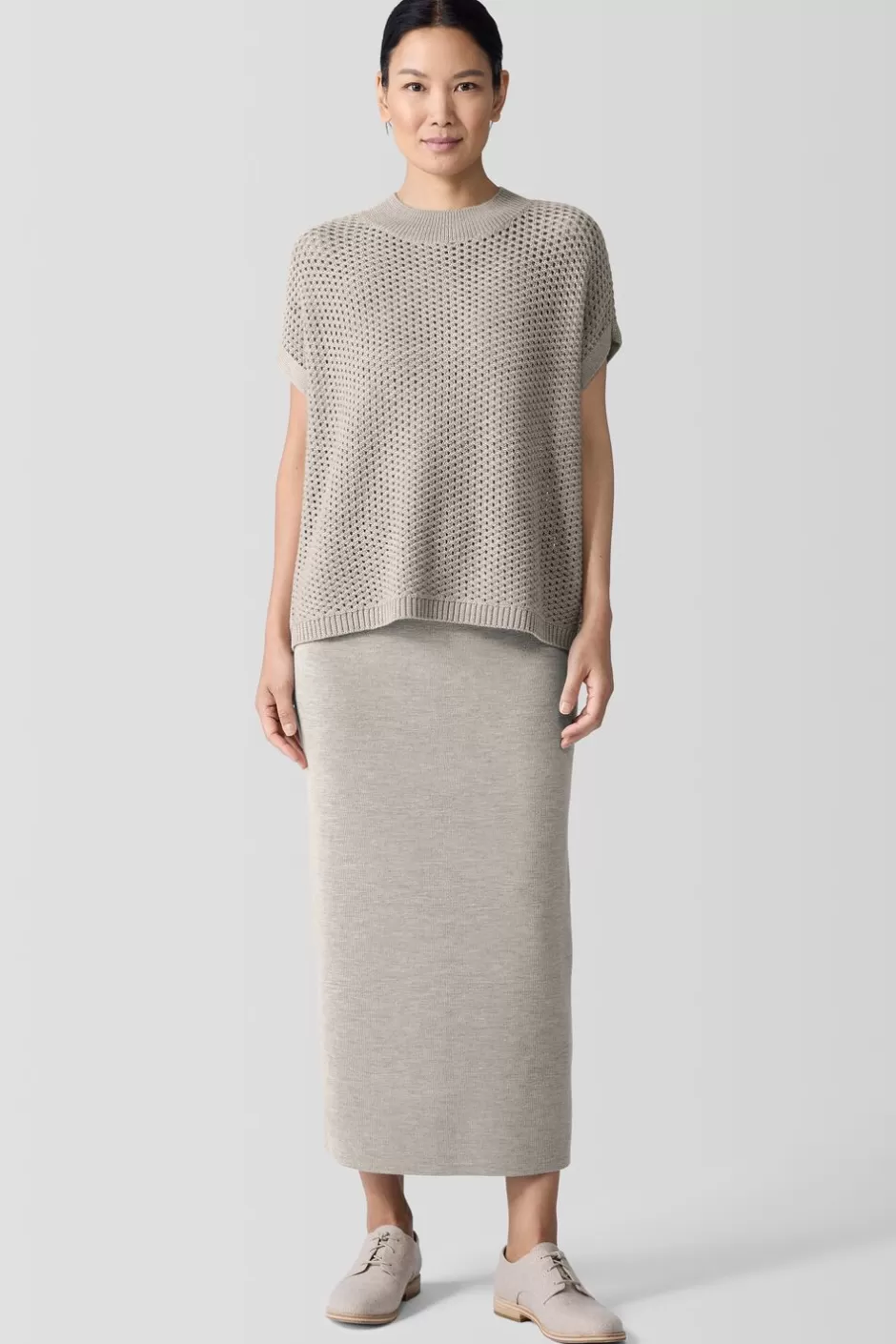 Merino Rib Pencil Skirt In Regenerative Wool-EILEEN FISHER Online