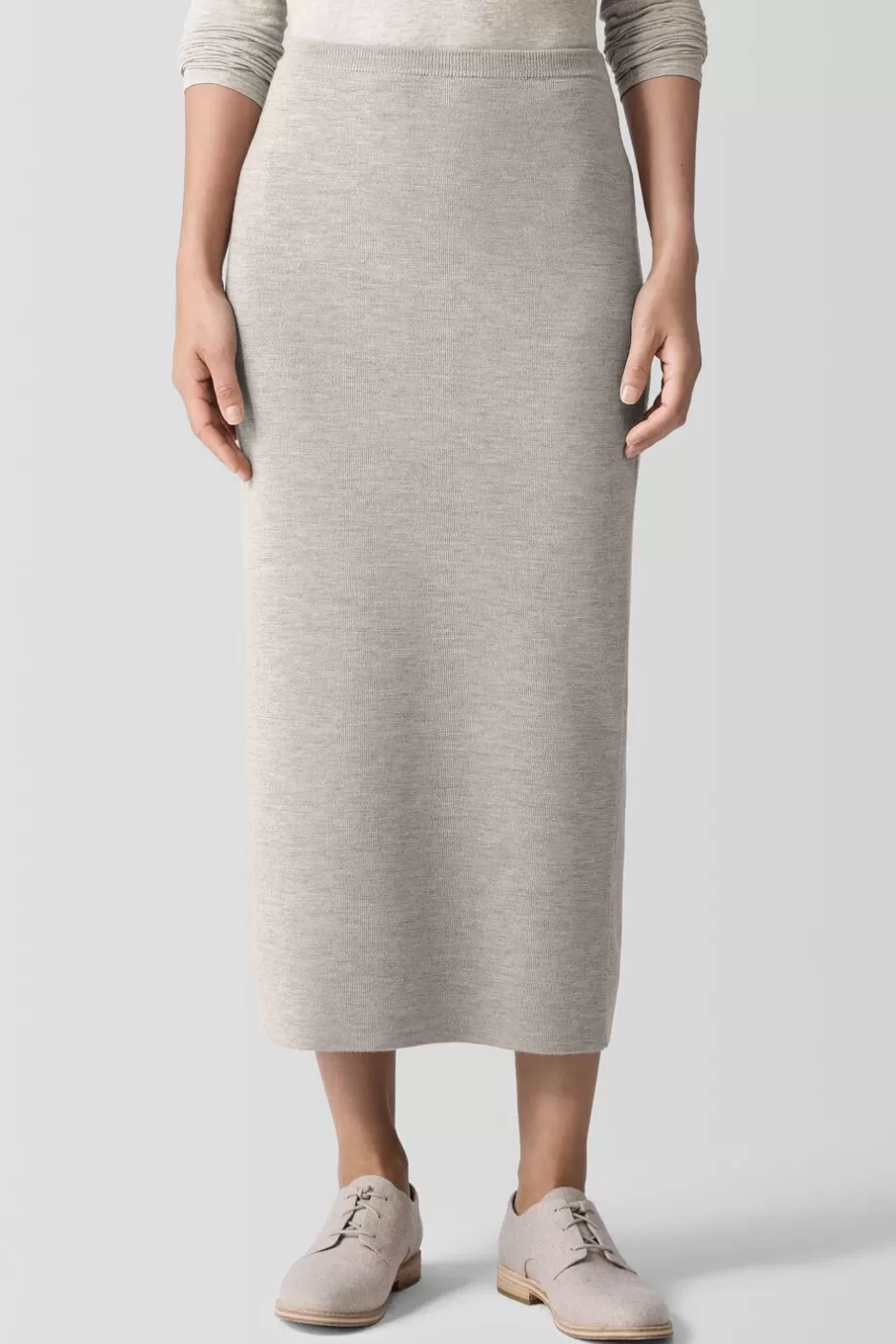 Merino Rib Pencil Skirt In Regenerative Wool-EILEEN FISHER Online