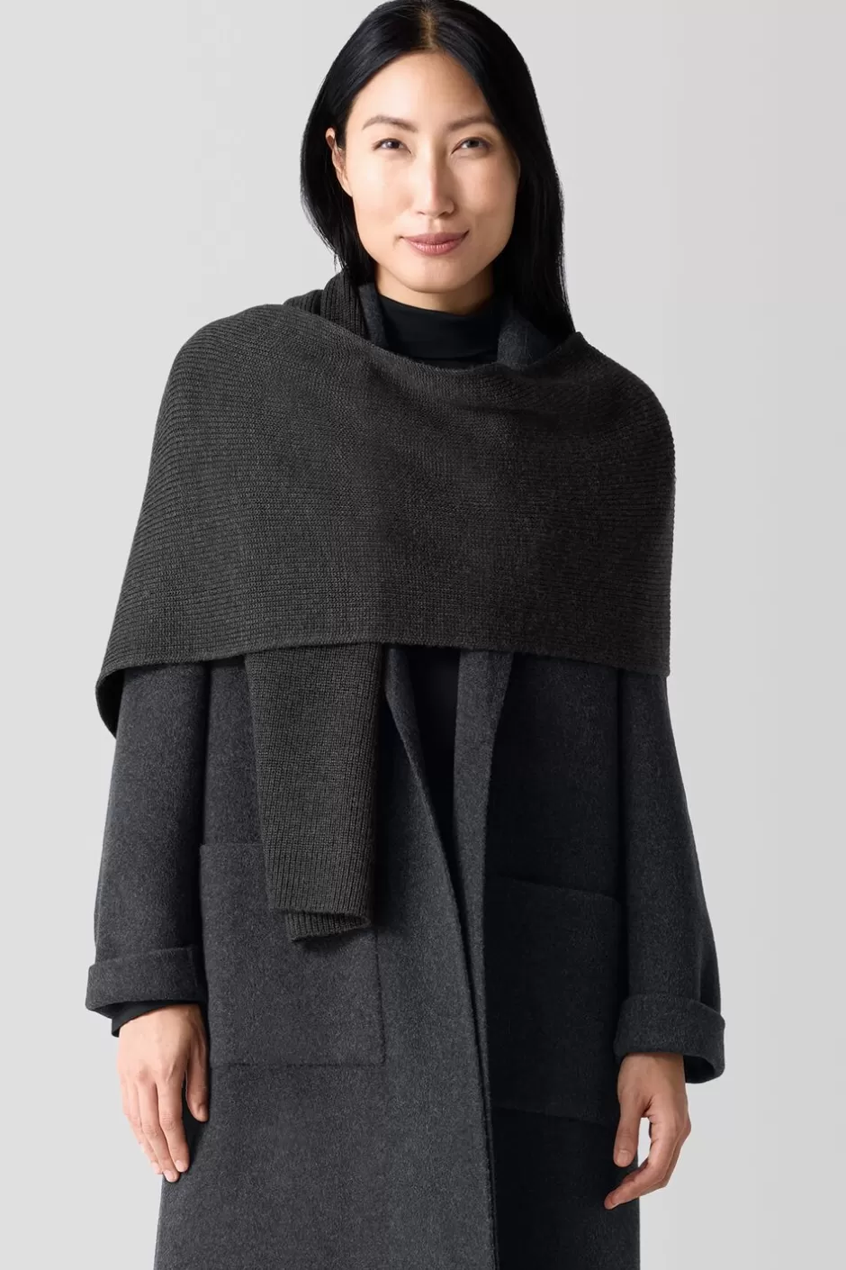 Merino Scarf In Regenerative Wool-EILEEN FISHER Cheap