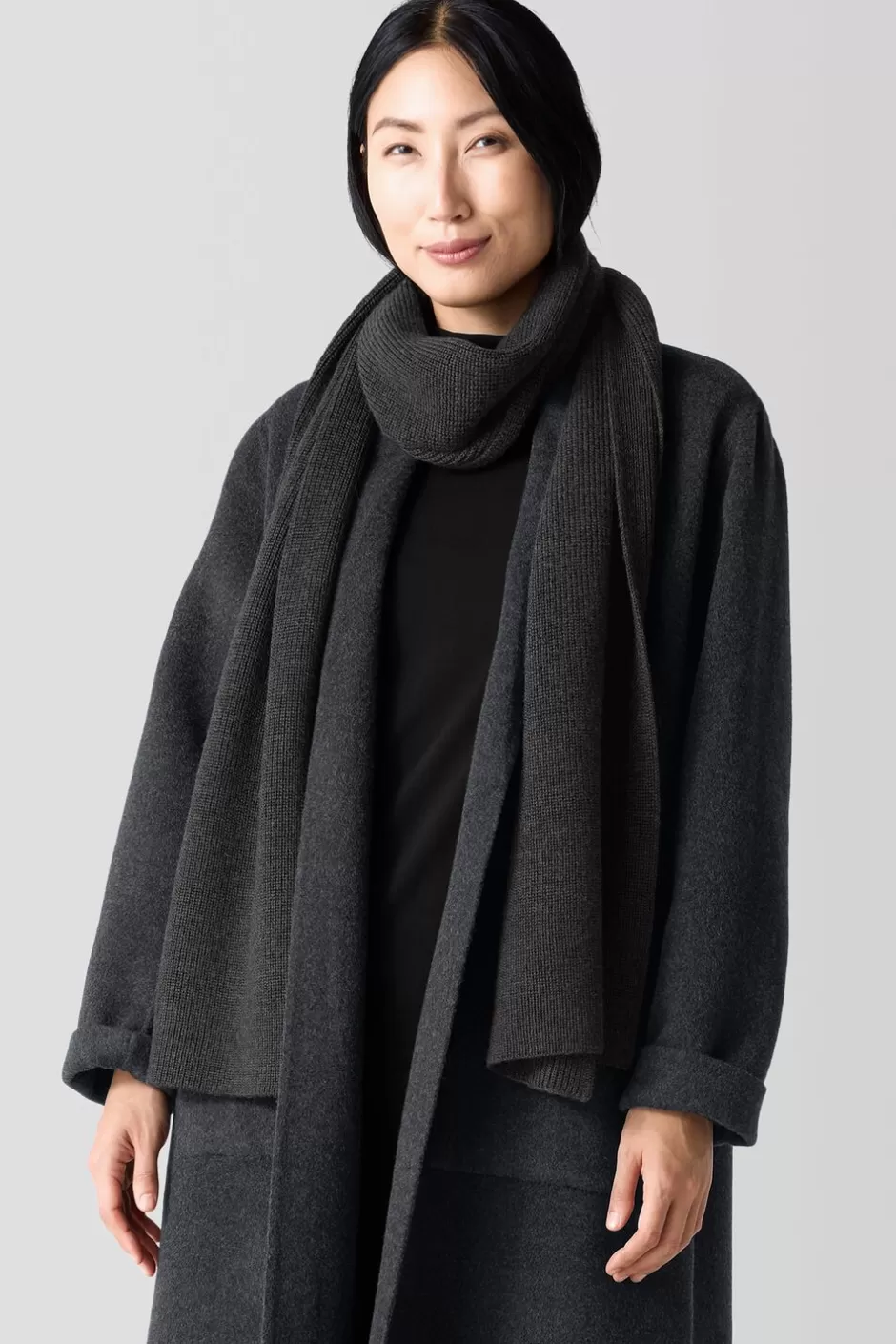 Merino Scarf In Regenerative Wool-EILEEN FISHER Cheap