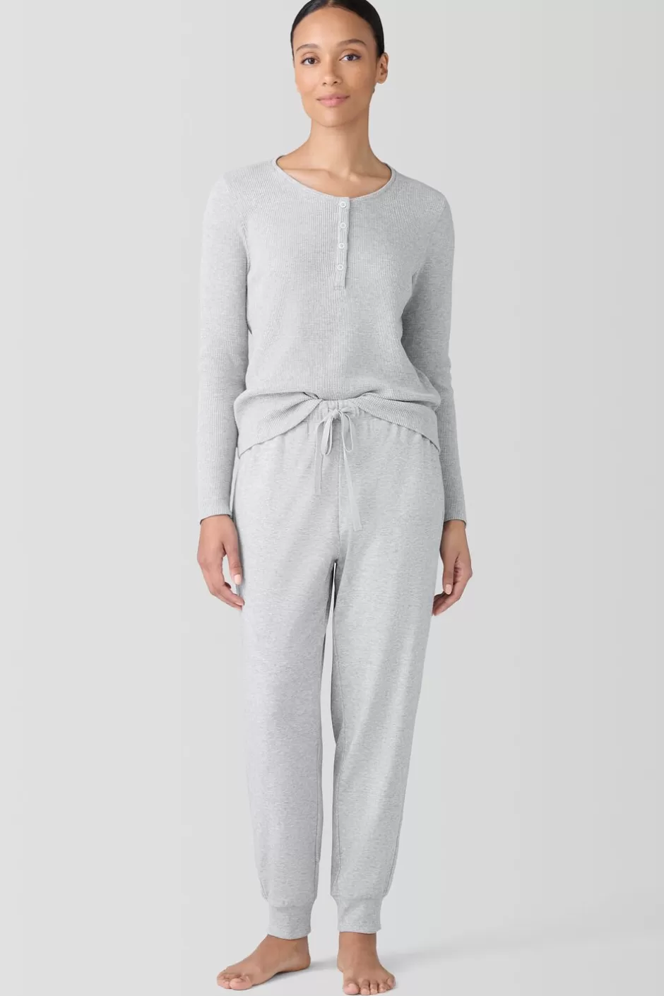 Mélange Organic Cotton Interlock Jogger Sleep Pant-EILEEN FISHER Online