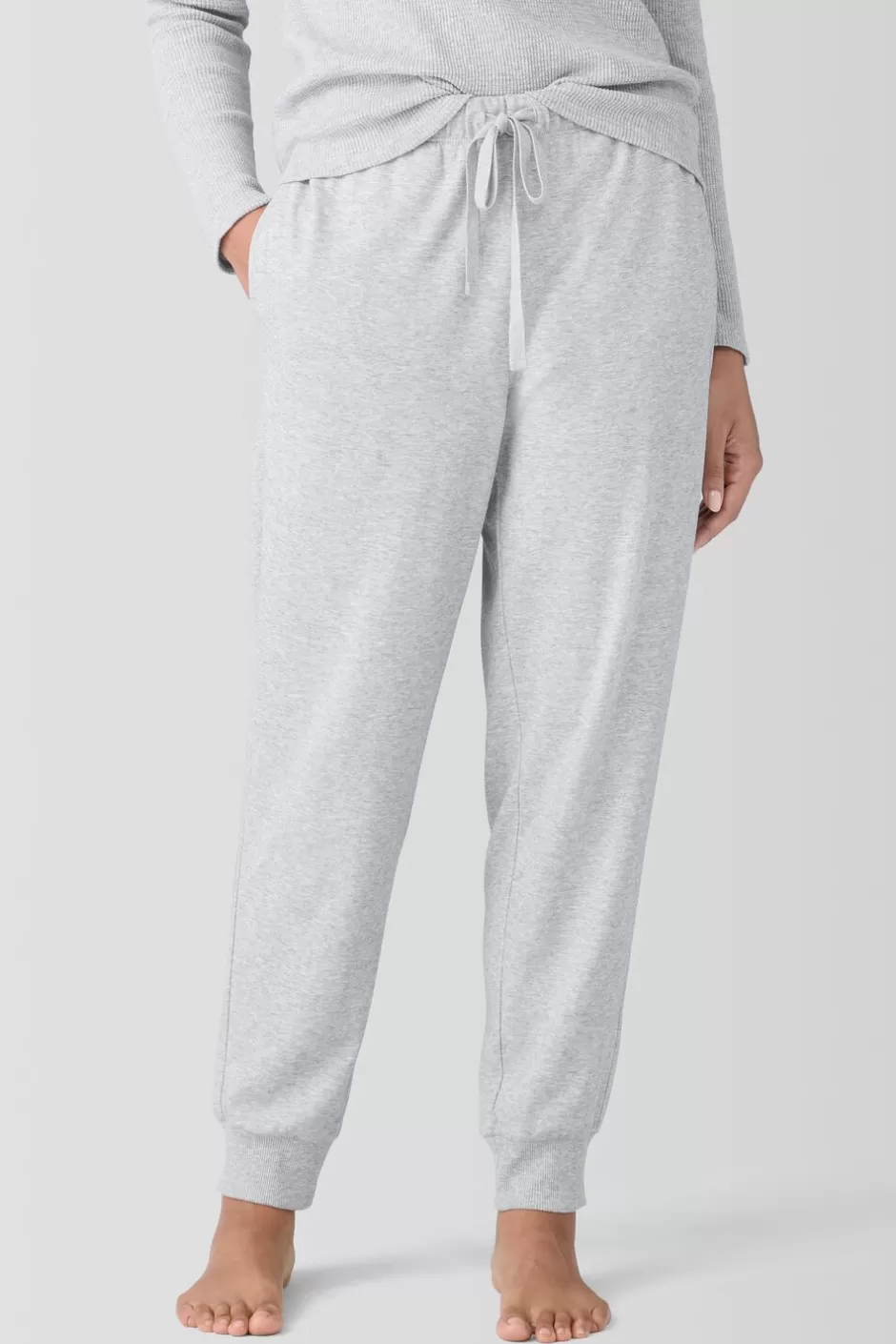 Mélange Organic Cotton Interlock Jogger Sleep Pant-EILEEN FISHER Online