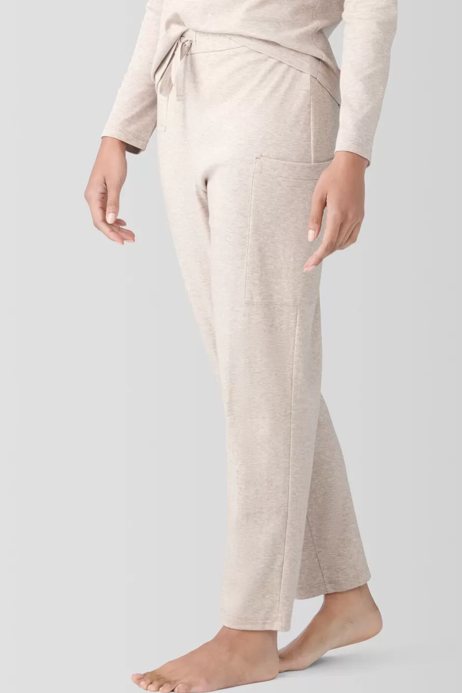 Mélange Organic Cotton Interlock Slouchy Sleep Pant-EILEEN FISHER Discount