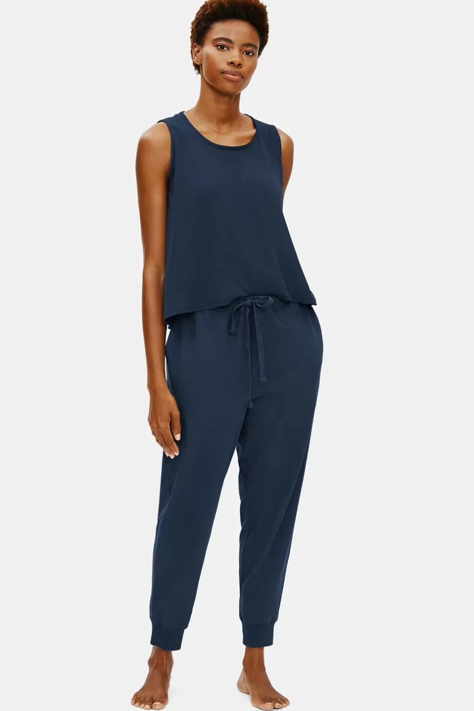 Organic Cotton Interlock Jogger Sleep Pant-EILEEN FISHER New