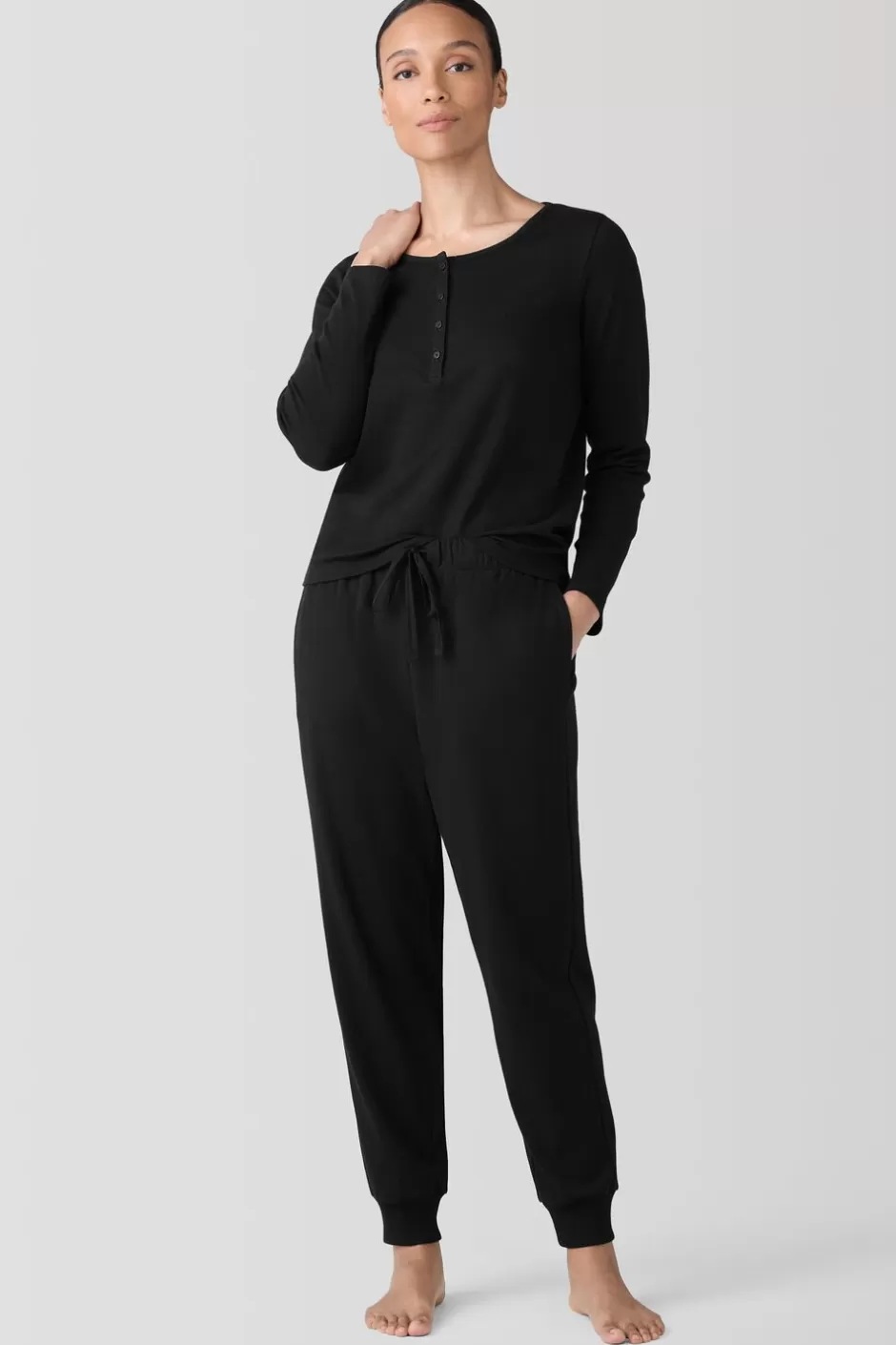 Organic Cotton Interlock Jogger Sleep Pant-EILEEN FISHER Discount