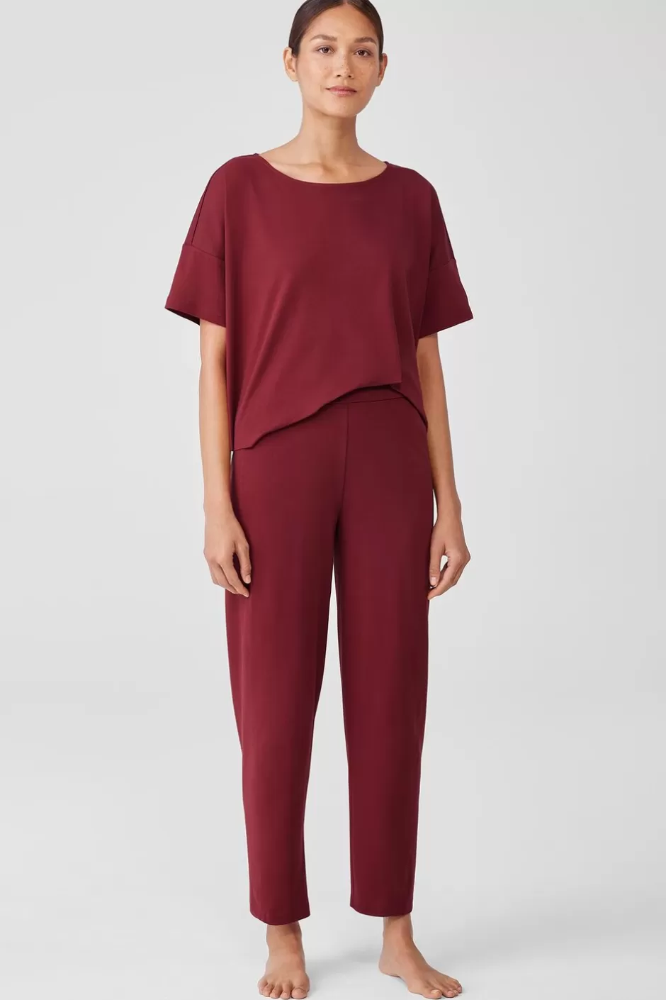 Organic Cotton Interlock Lantern Sleep Pant-EILEEN FISHER Best