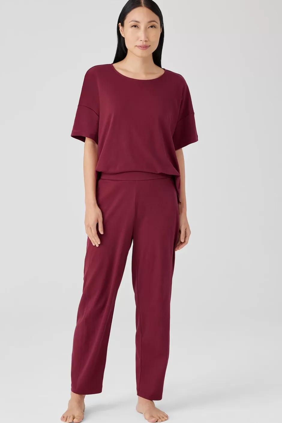 Organic Cotton Interlock Lantern Sleep Pant-EILEEN FISHER Clearance