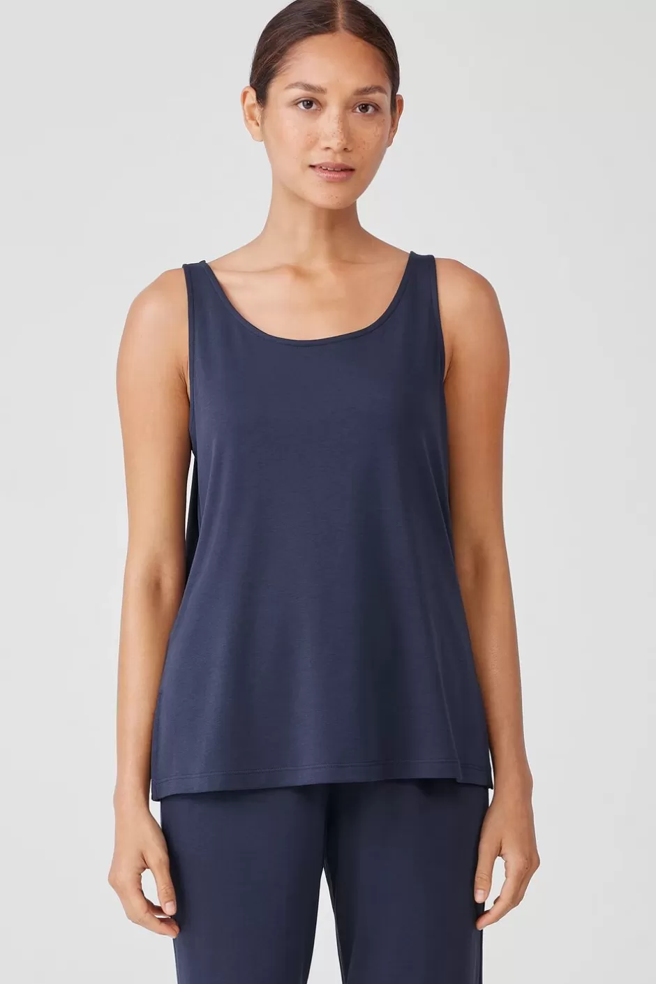 Organic Cotton Interlock Scoop Neck Sleep Tank-EILEEN FISHER Sale