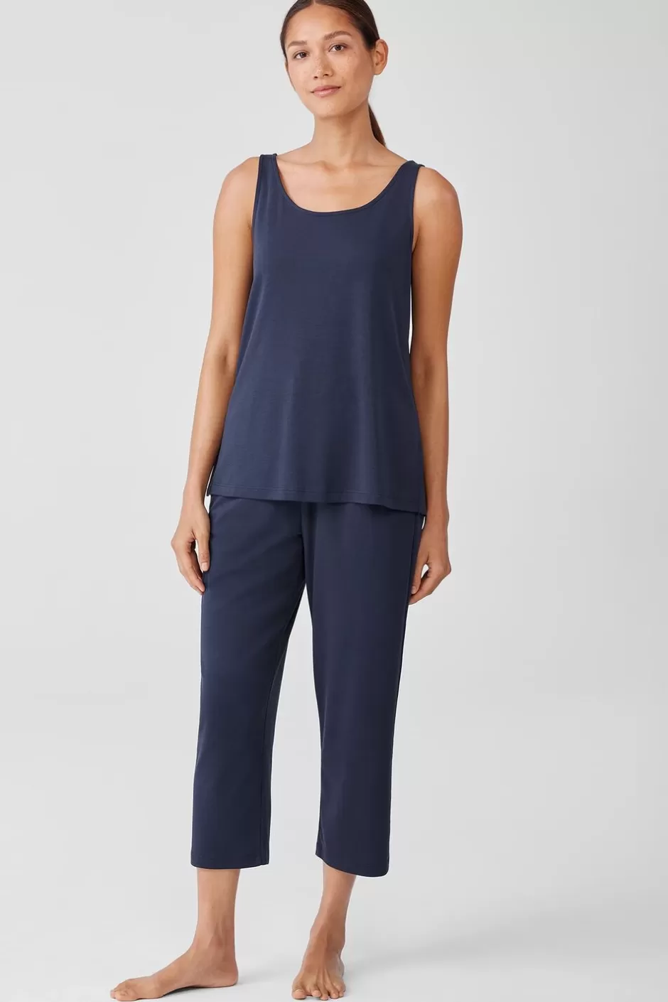 Organic Cotton Interlock Scoop Neck Sleep Tank-EILEEN FISHER Sale