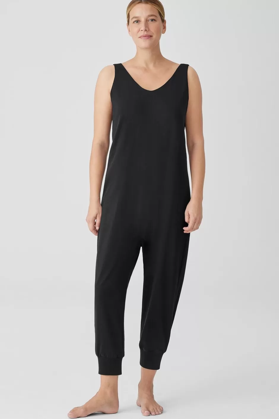 Organic Cotton Interlock Sleep Jumpsuit-EILEEN FISHER Cheap