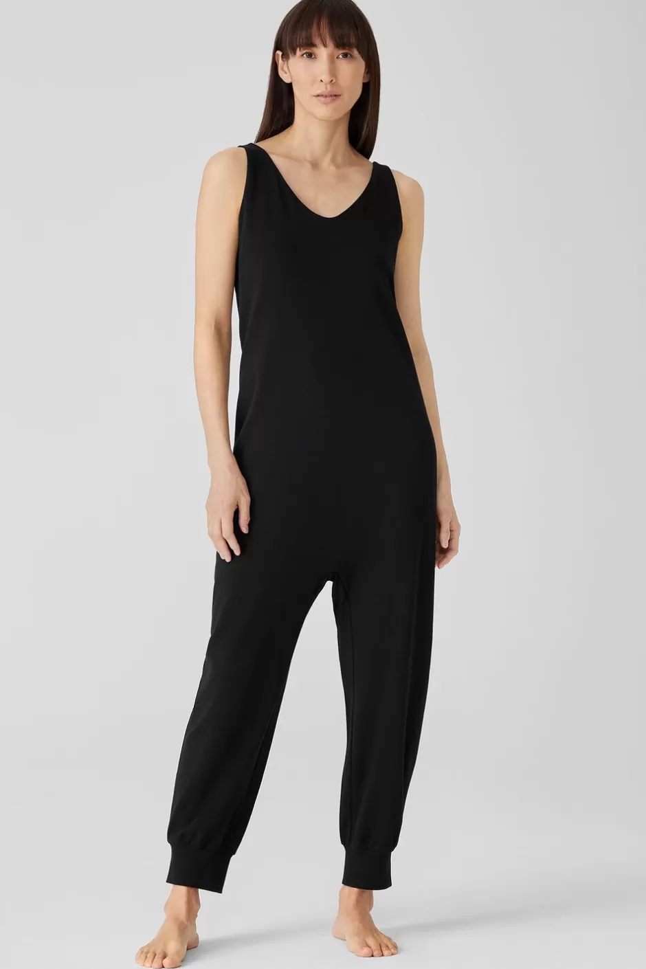 Organic Cotton Interlock Sleep Jumpsuit-EILEEN FISHER Discount