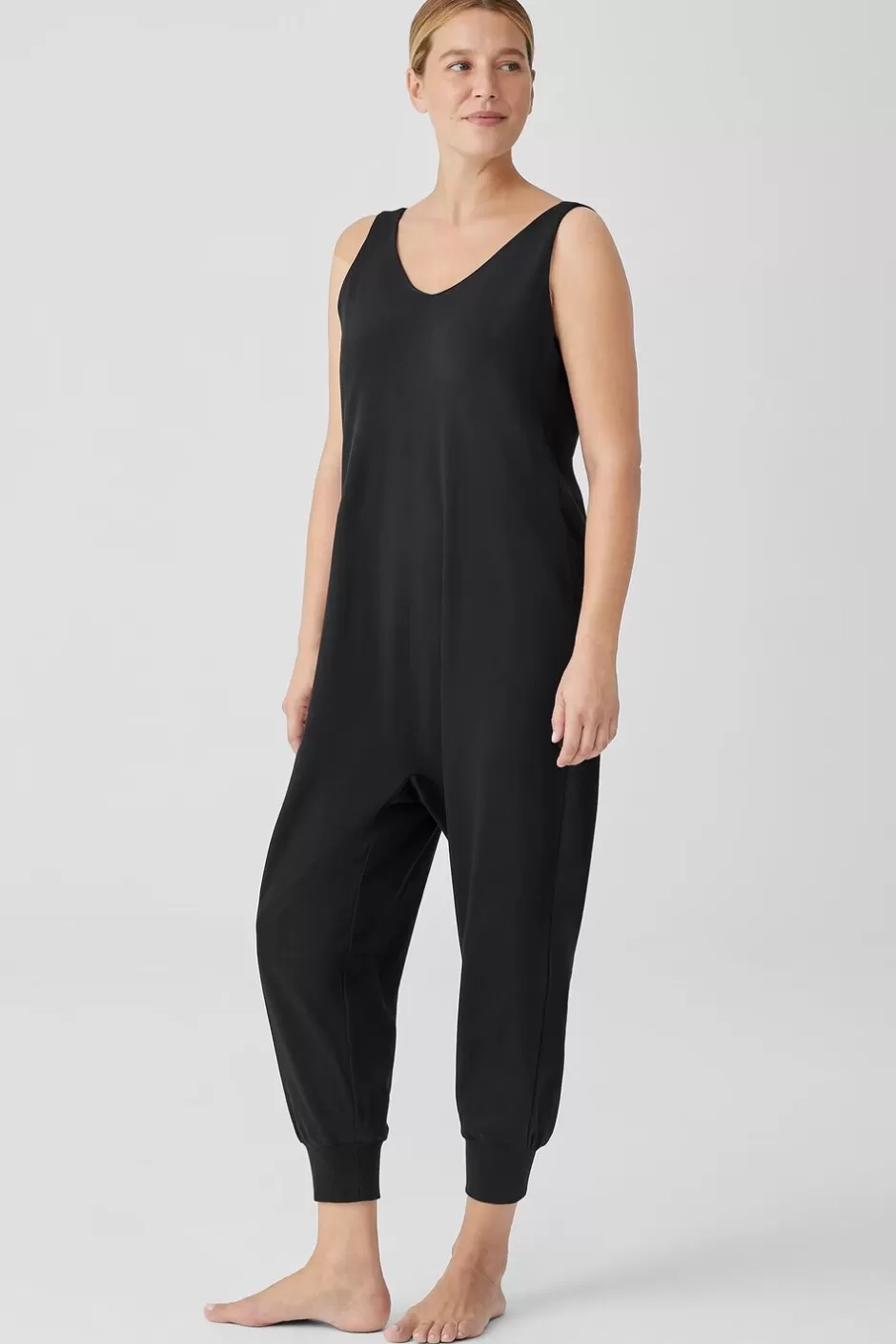 Organic Cotton Interlock Sleep Jumpsuit-EILEEN FISHER Cheap