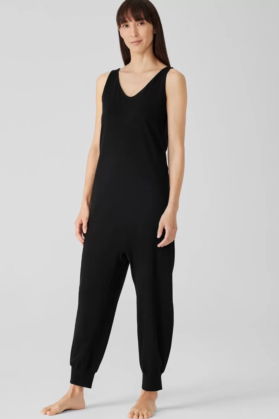 Organic Cotton Interlock Sleep Jumpsuit-EILEEN FISHER Discount