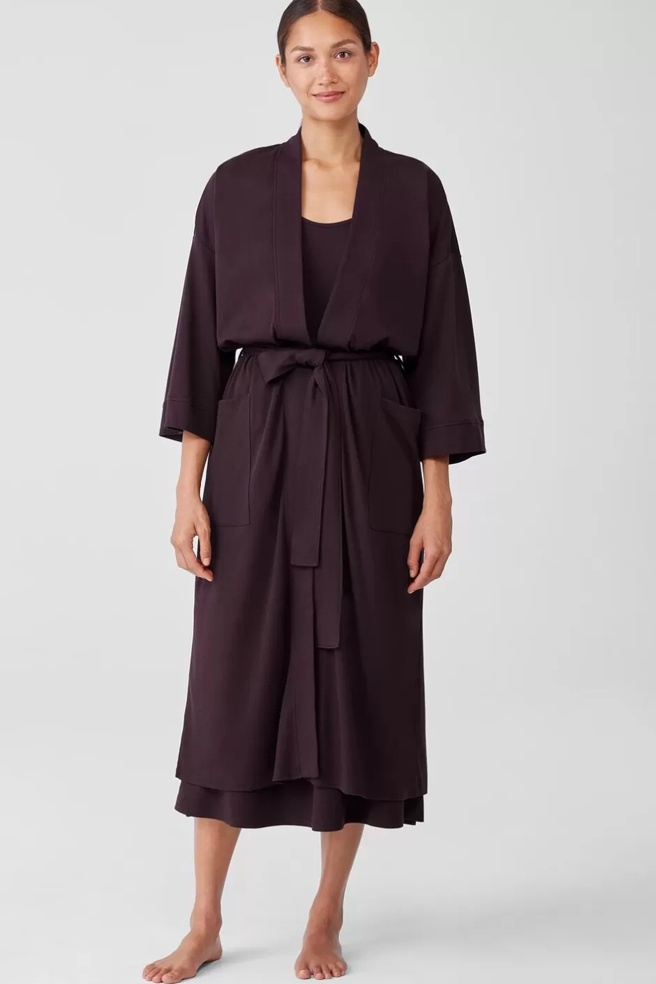 Organic Cotton Interlock Sleep Robe-EILEEN FISHER Store