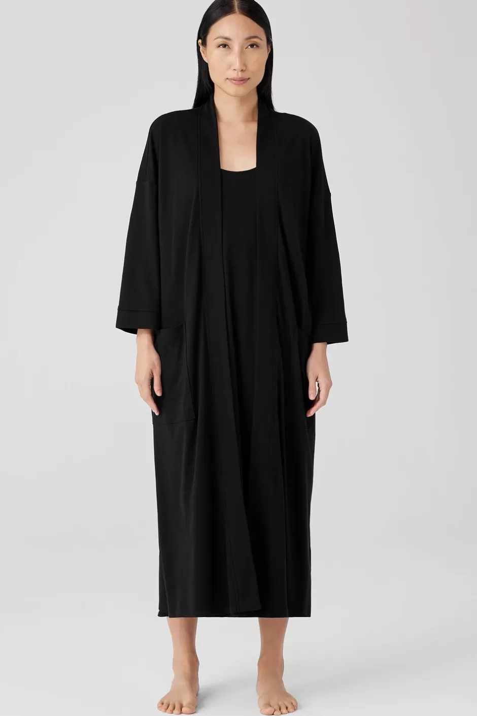 Organic Cotton Interlock Sleep Robe-EILEEN FISHER Outlet